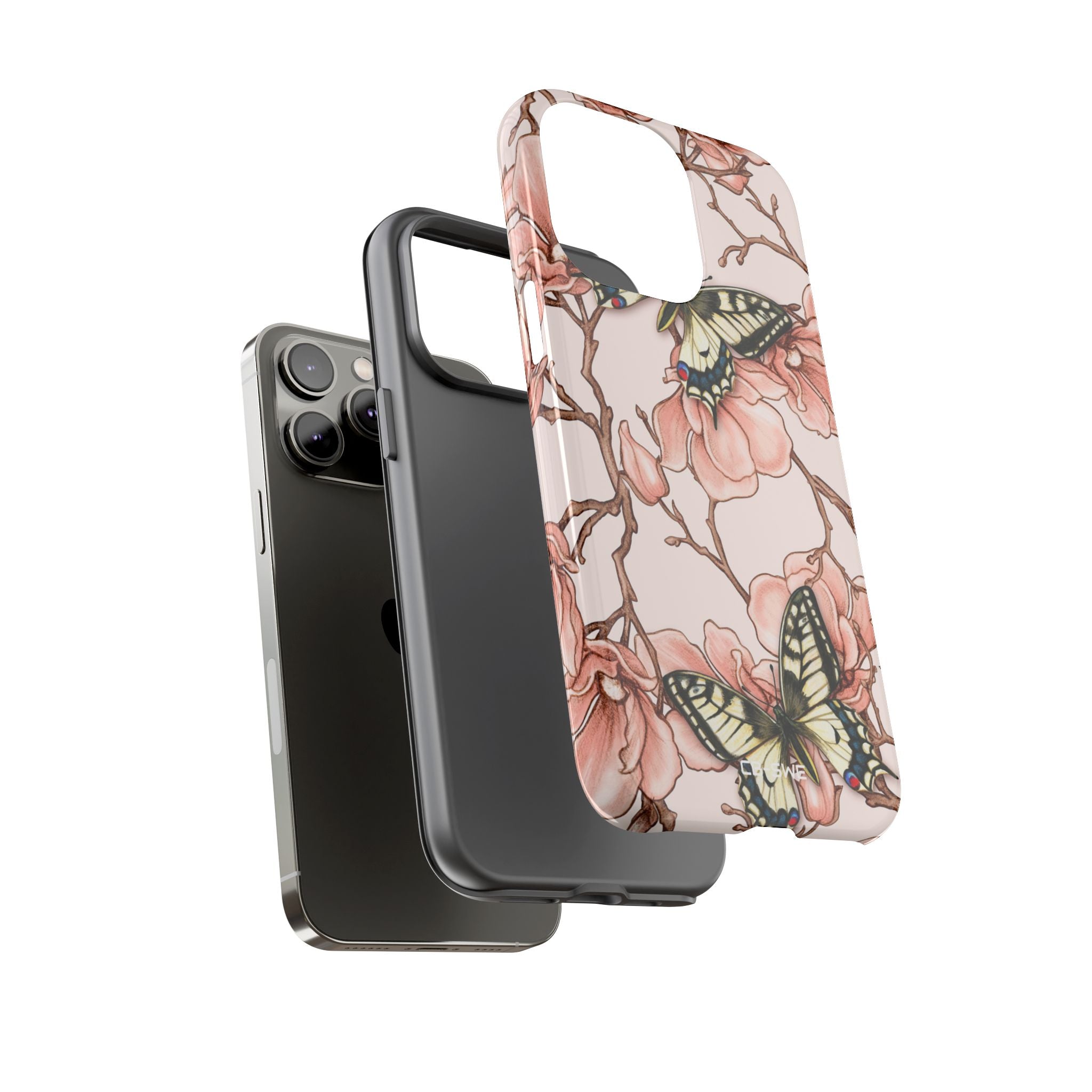 Butterflies and Magnolias Harmony - iPhone Case