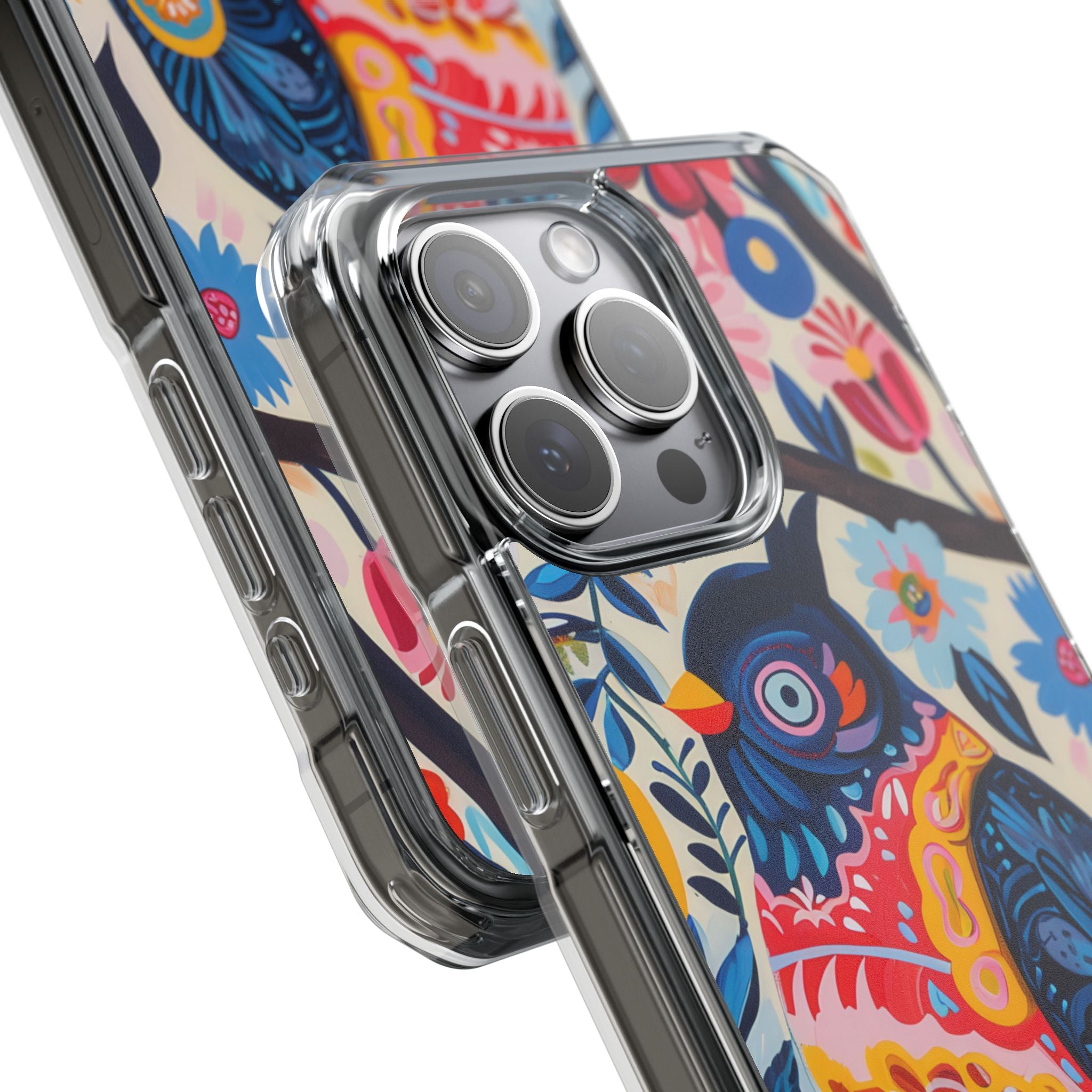 Whimsical Owl Garden iPhone 15 - Impact Clear+