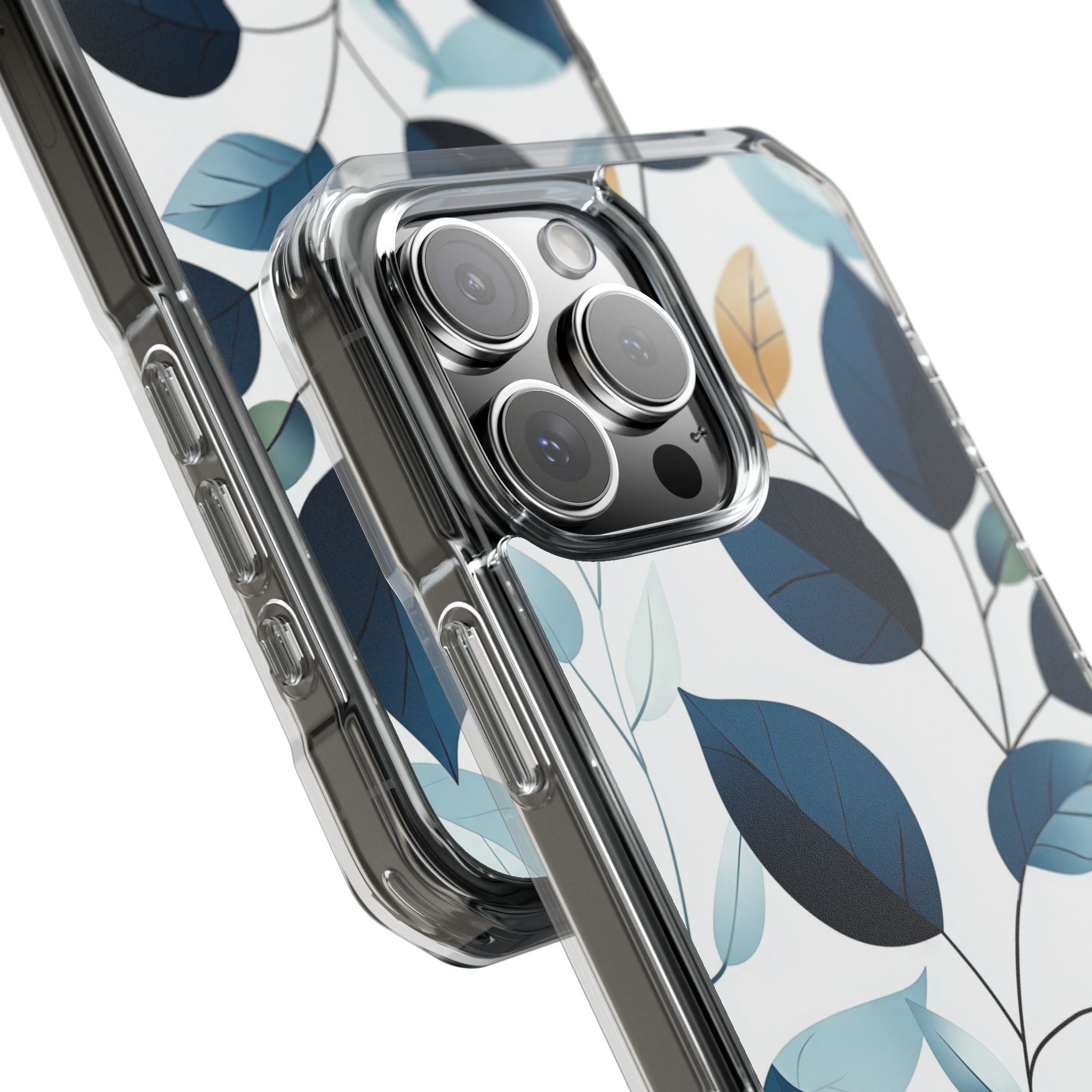 Navy Leaf Veins iPhone 16 Pro Max Case - Impact