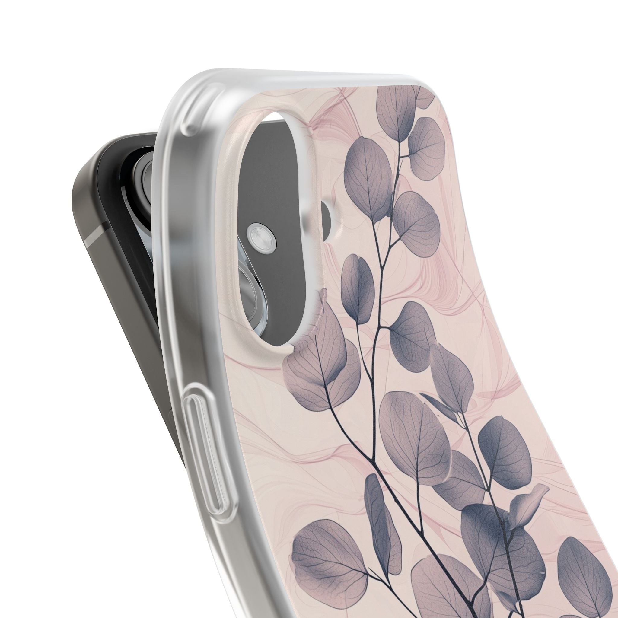 Veined Leaf Whisper iPhone 16 Case - Soft