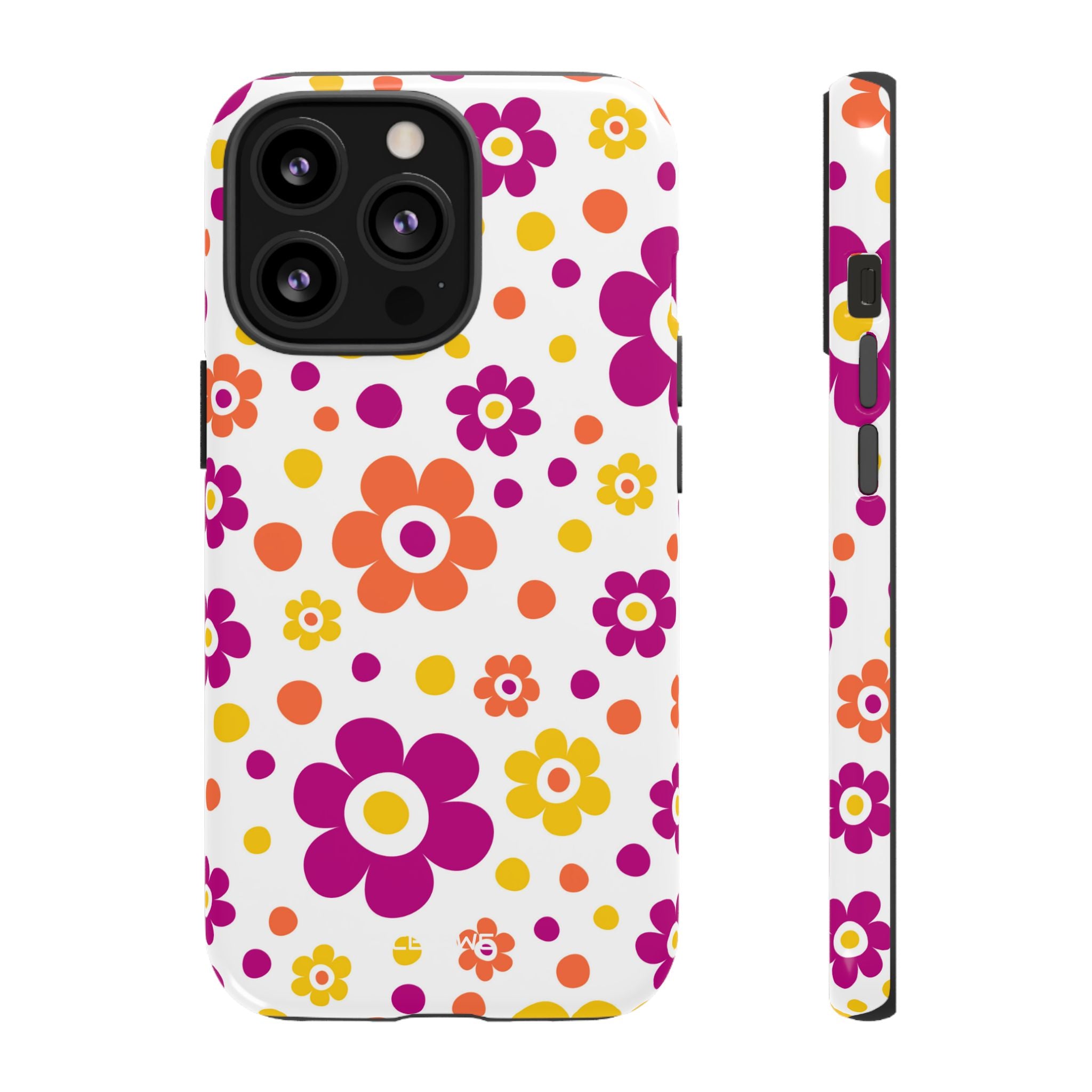 Retro Floral Playfulness - iPhone Case