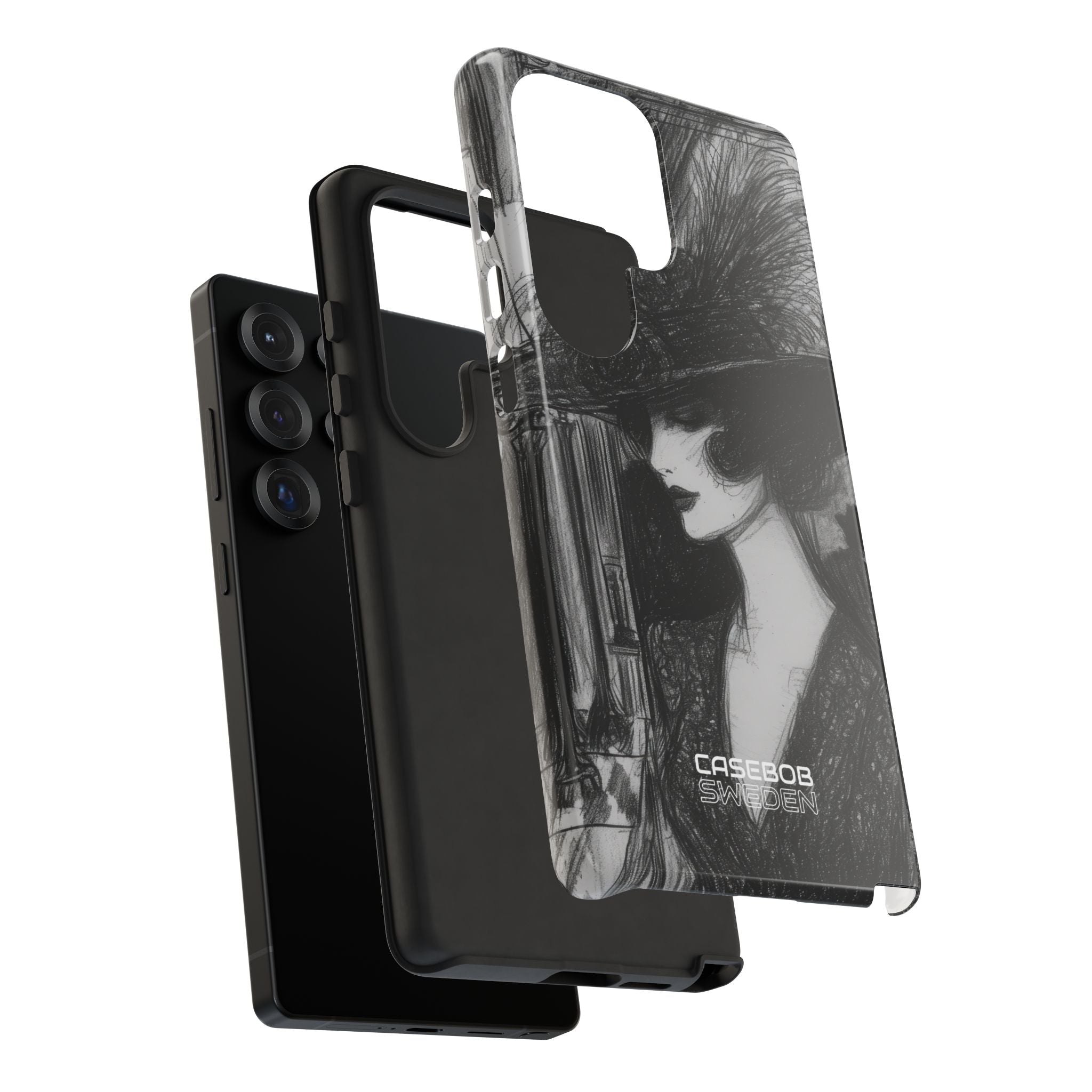 Vintage Feather Elegance Samsung S25 - Tough
