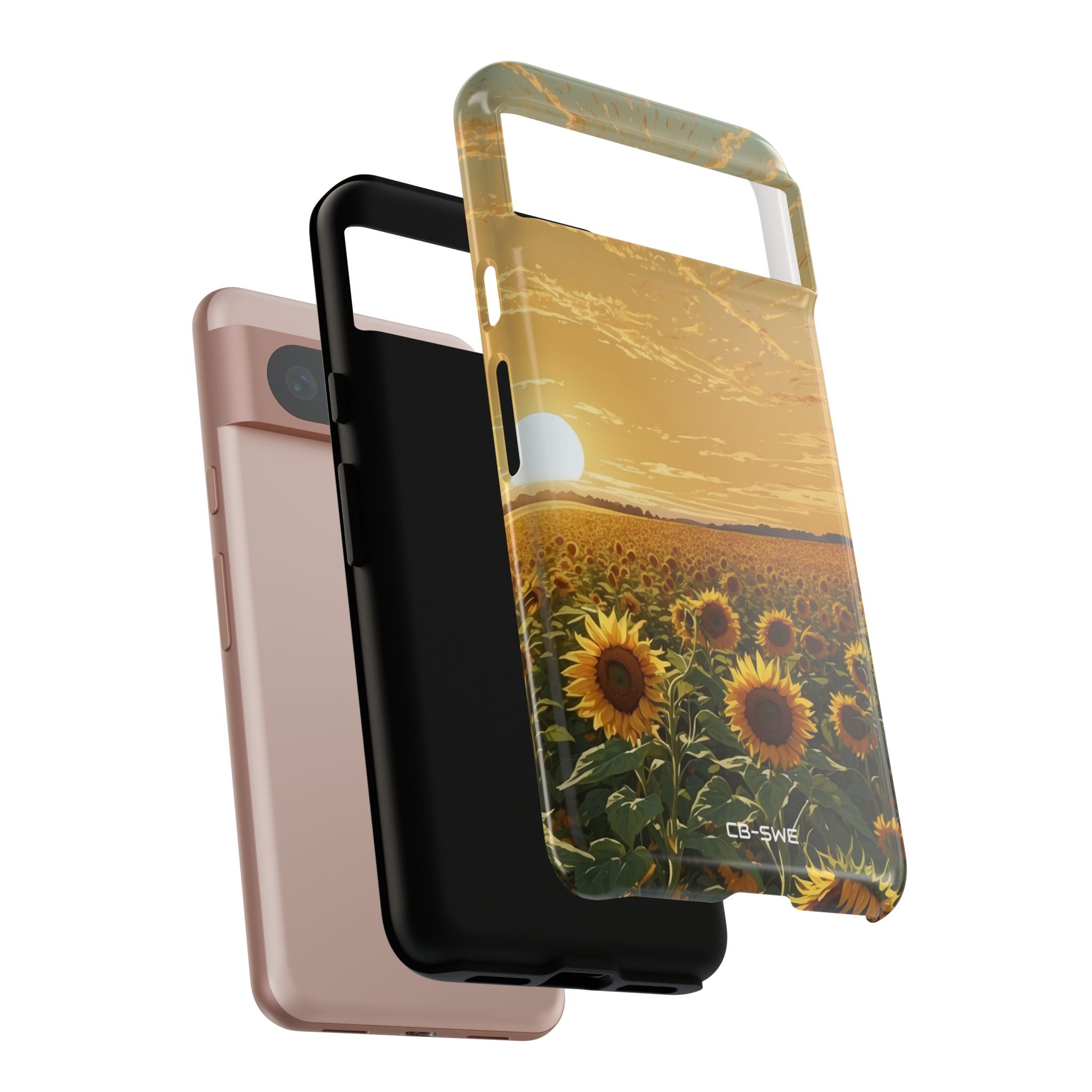 Sunflowers Embrace Sunset - Google Pixel Case
