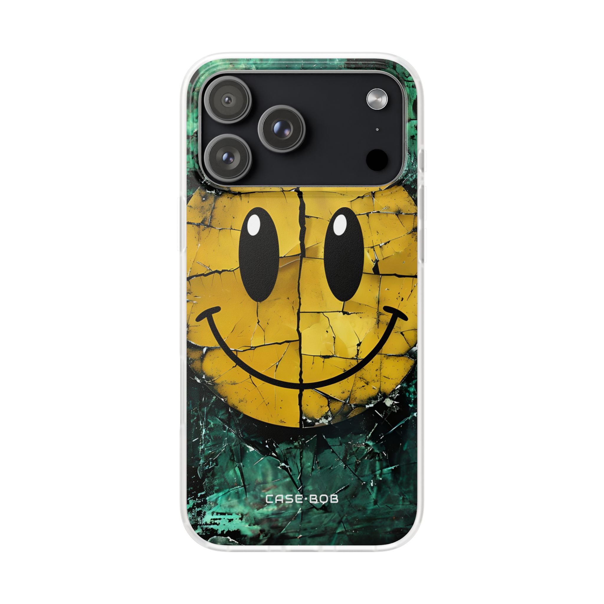 Cracked Smiley iPhone 17 Pro Max Case - Soft