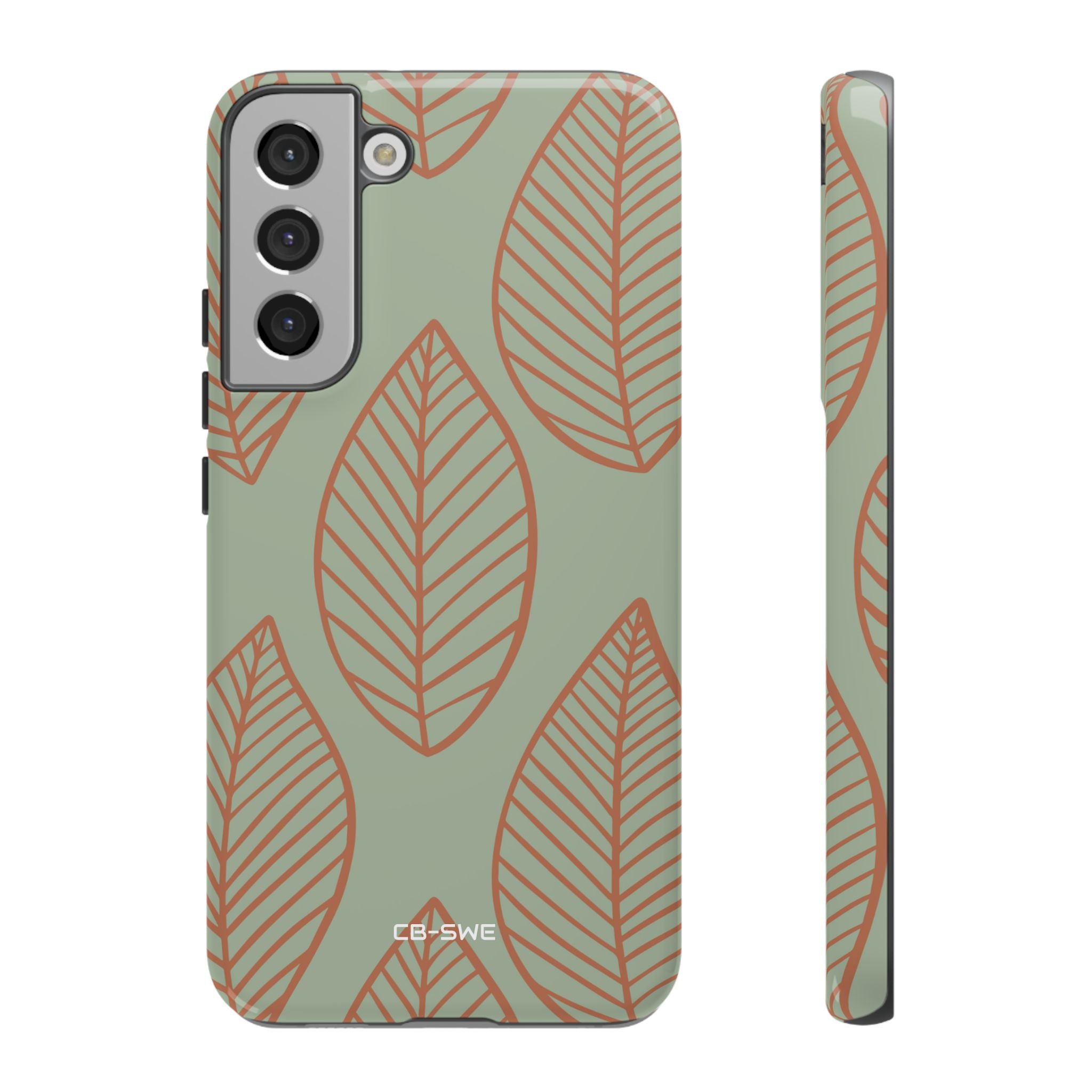 Mint and Orange Leaves - Samsung Case