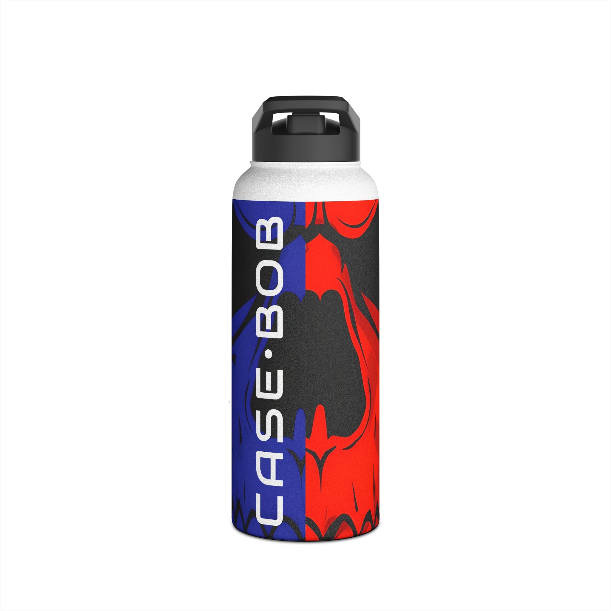 Dual Skulls RedBlue - Stainless Steel Water Bottle