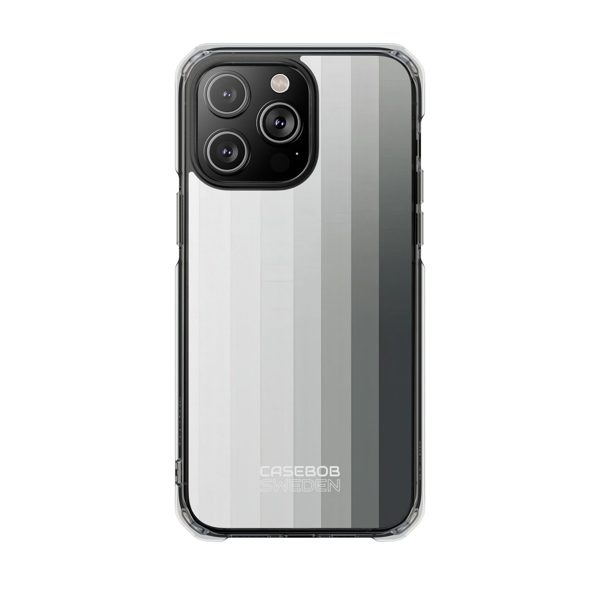 Silver Gradient Stripes iPhone 14 - Impact Clear+