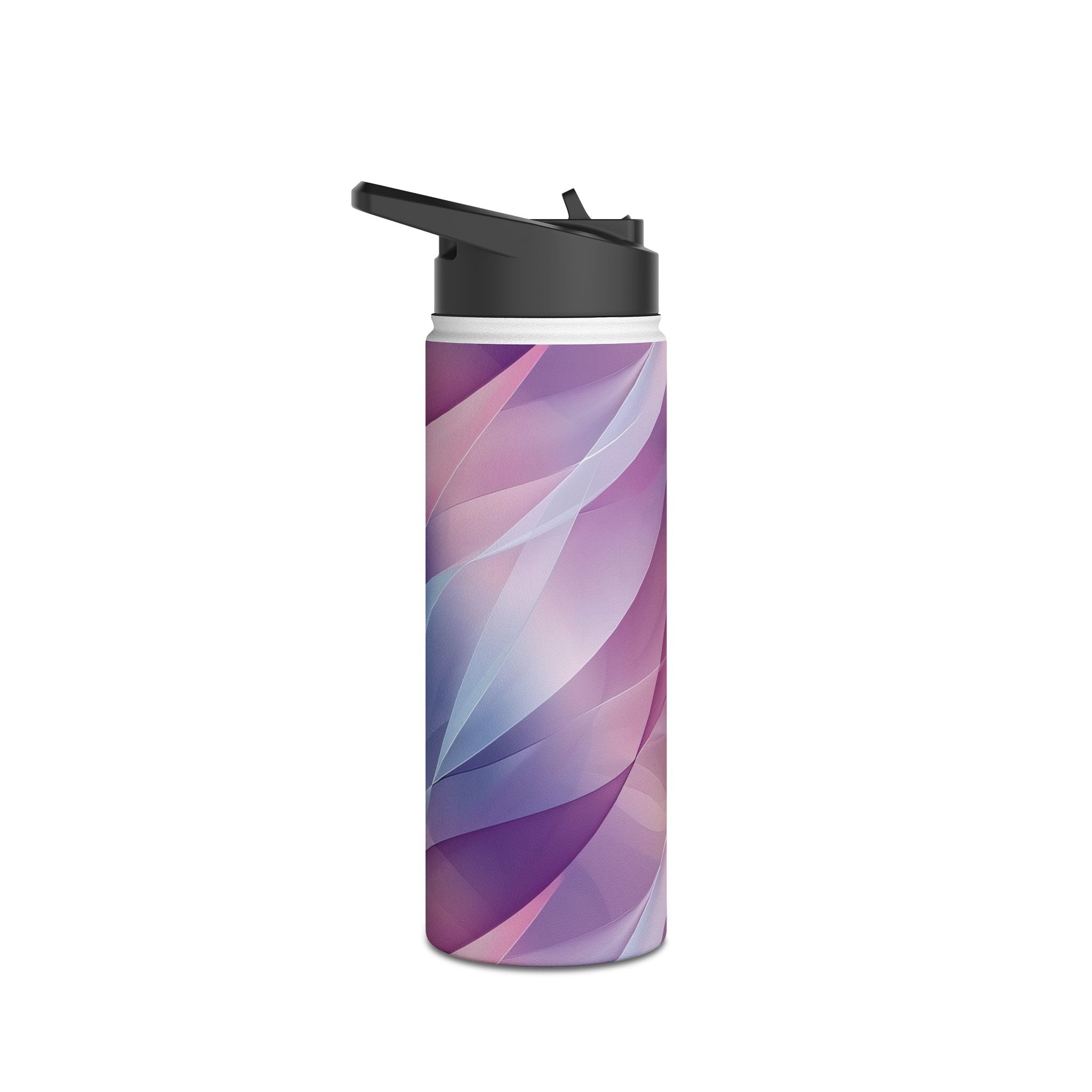 Pink Leafwave - Stainless Steel Water Bottle