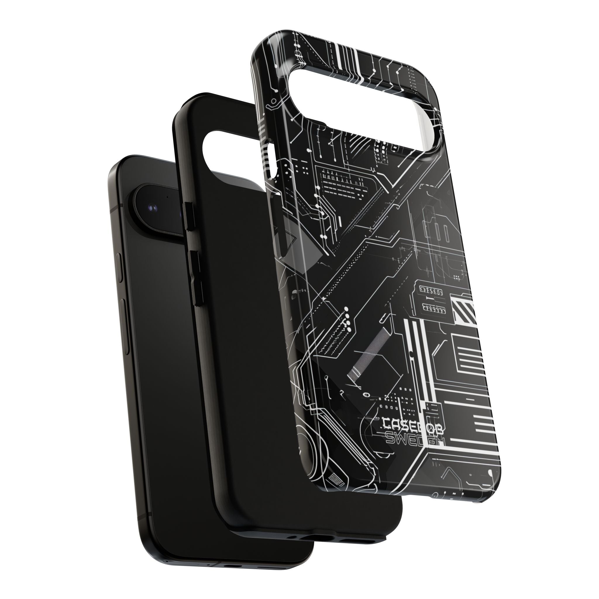 Futuristic Circuit Grid Google Pixel 9 - Tough