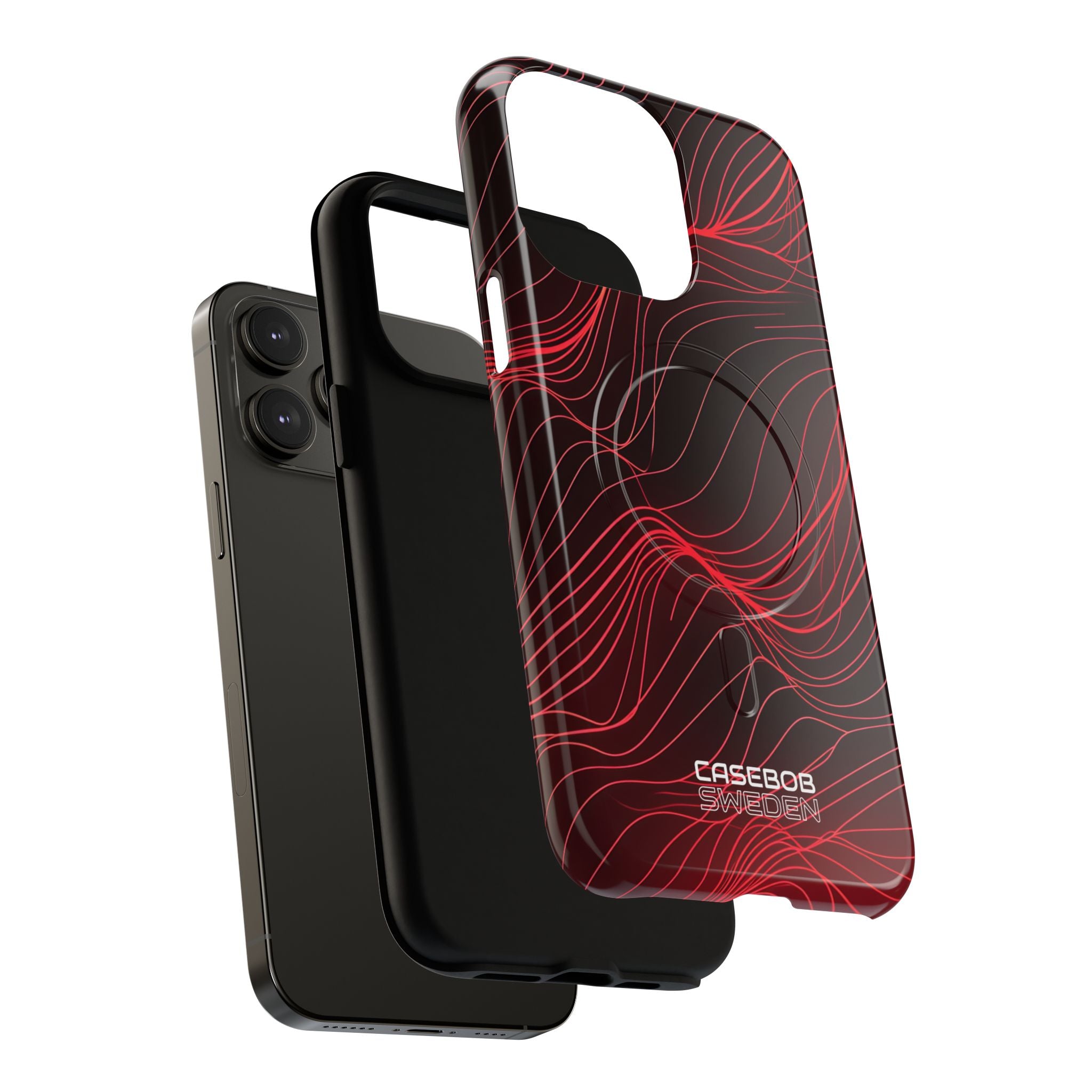 Crimson Waveform Flow iPhone 14 - Tough+