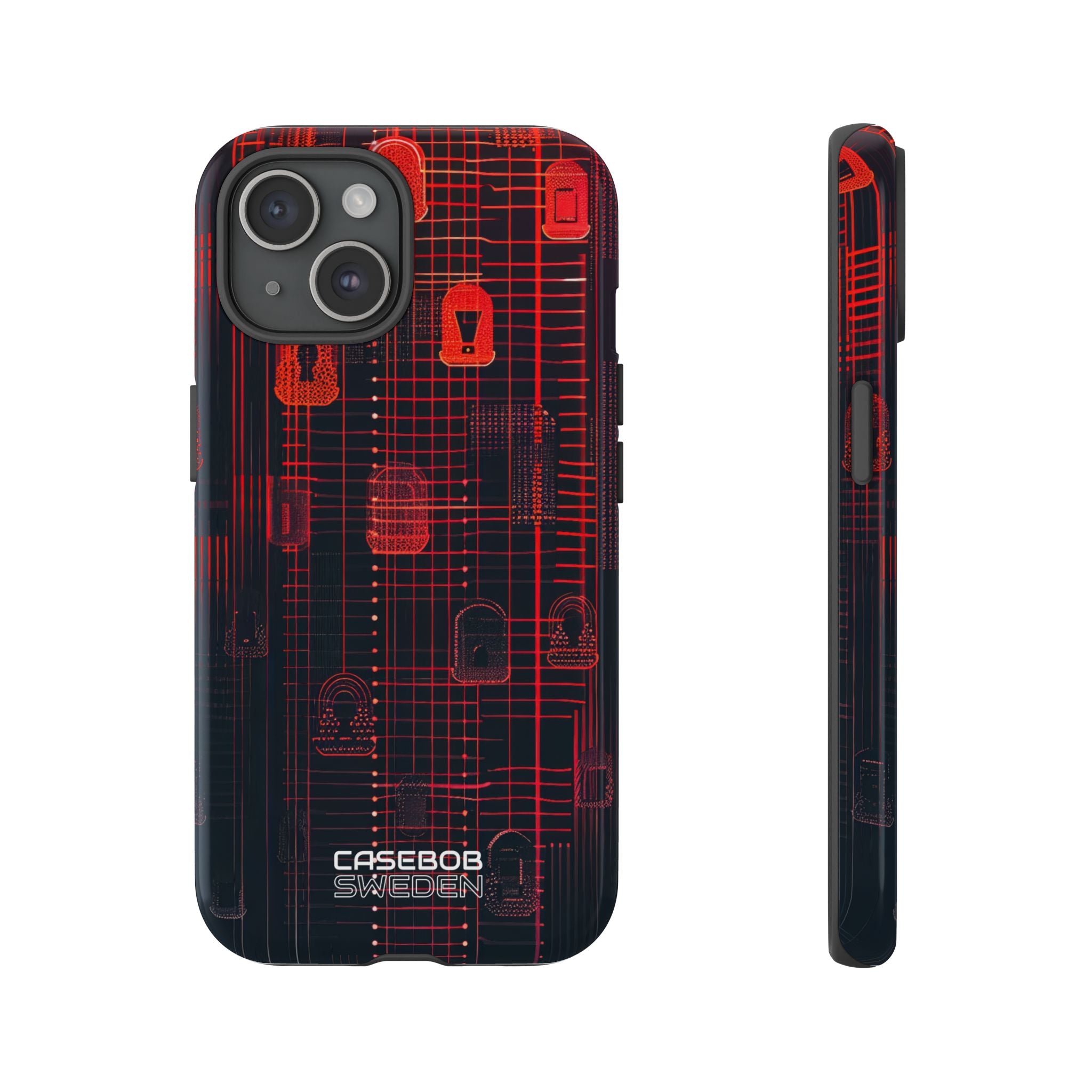 Cyber Locks Grid iPhone 15 - Tough