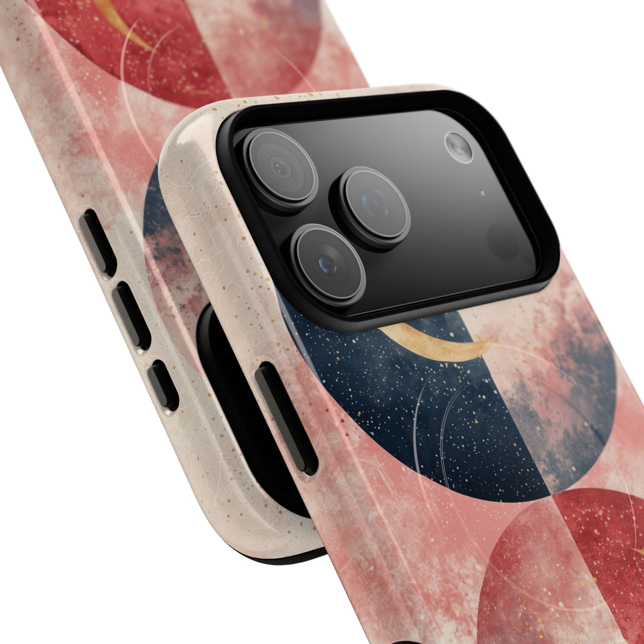 Golden Crescent Circles iPhone 17 Pro Max Case - Tough+