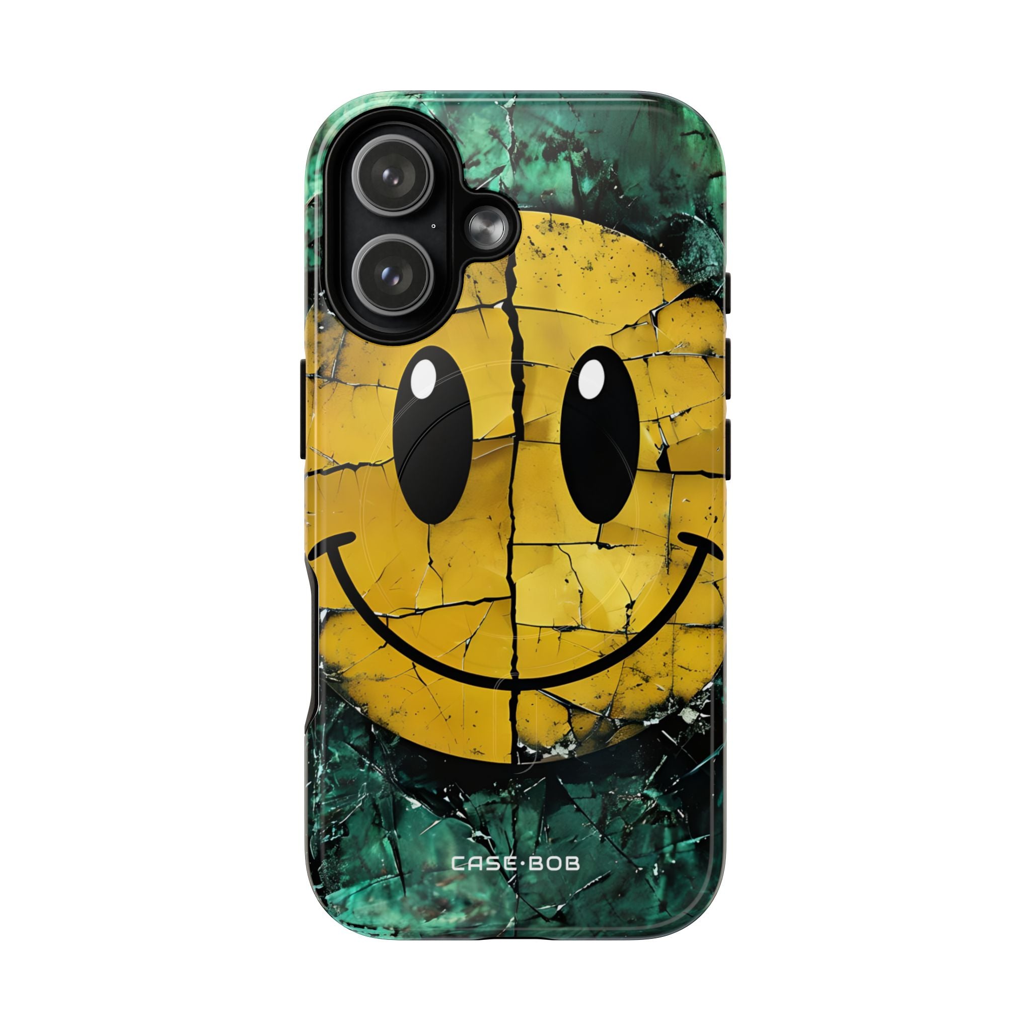 Cracked Smiley iPhone 17 Case - Tough+