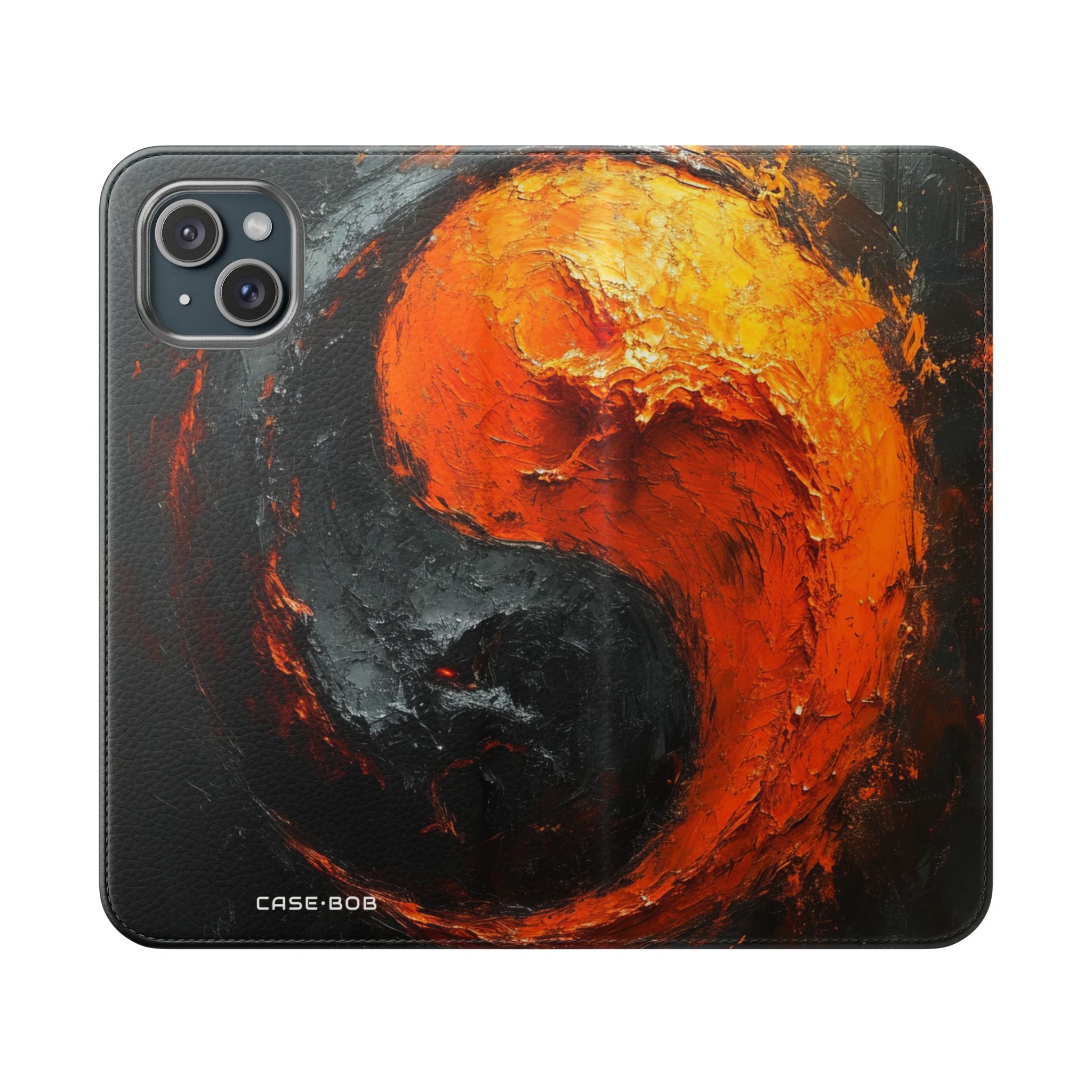 Fiery Yin Yang - iPhone 15 Plus Case - Wallet