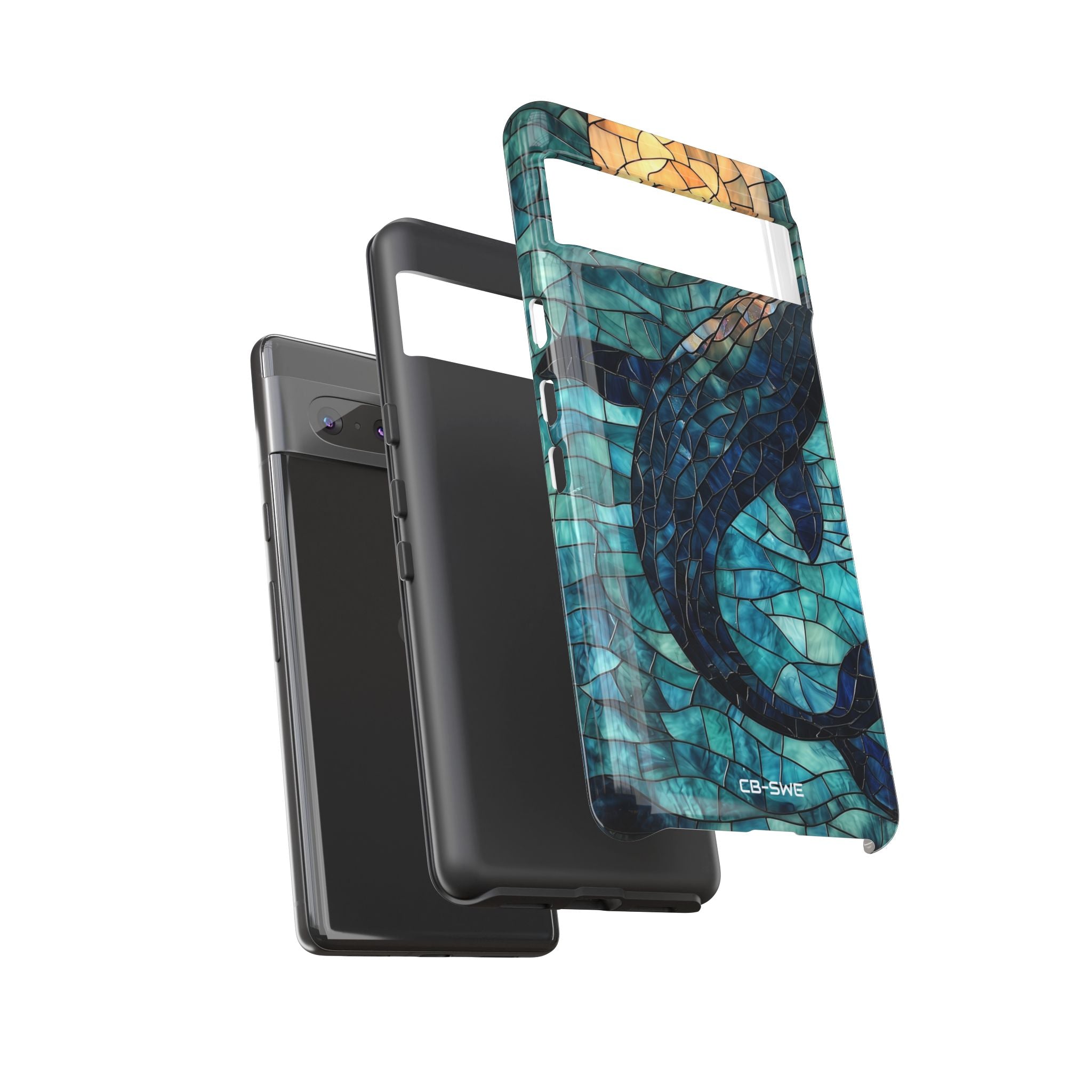 Whale Dives Upward - Google Pixel Case