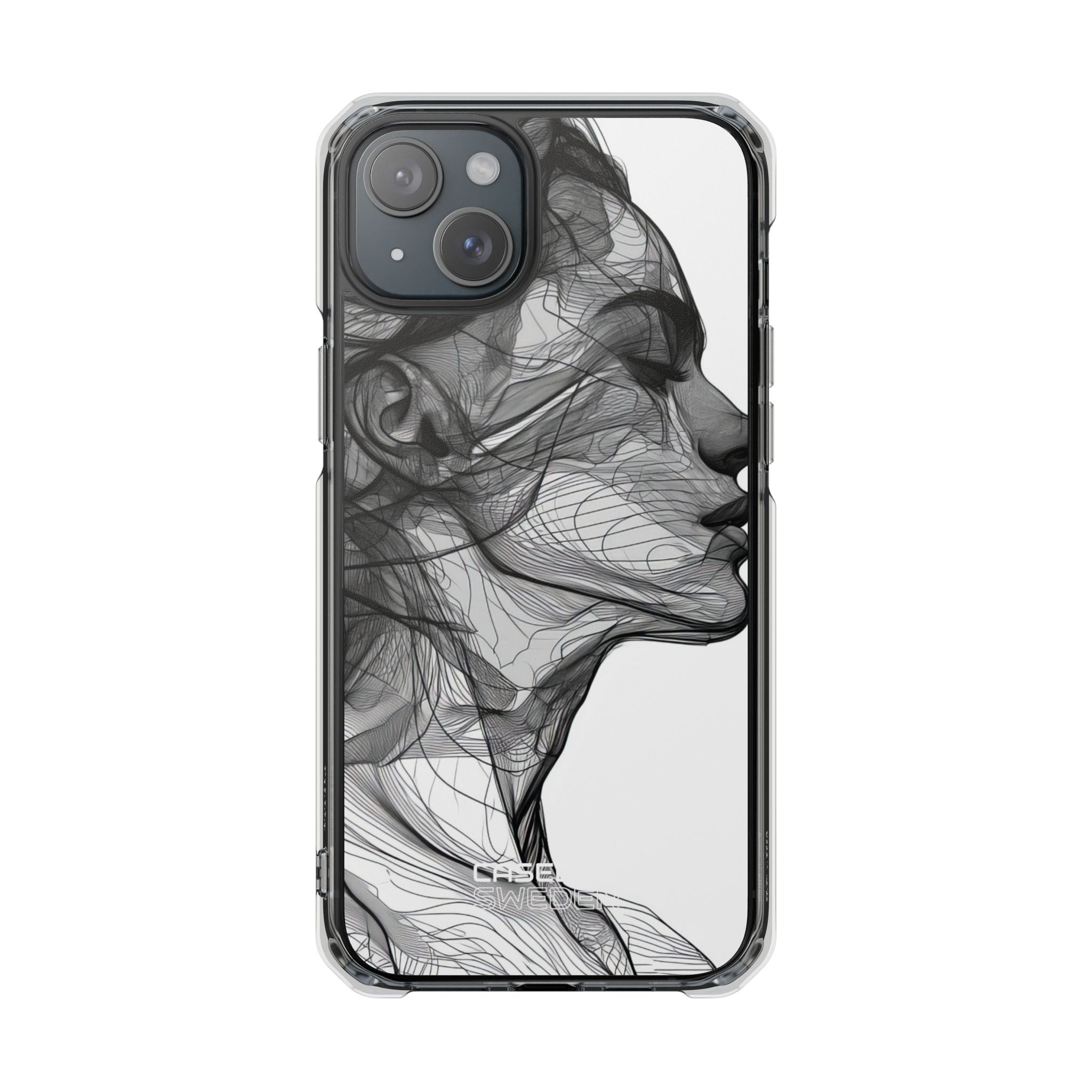 Windswept Woman Lines iPhone 15 - Impact Clear+