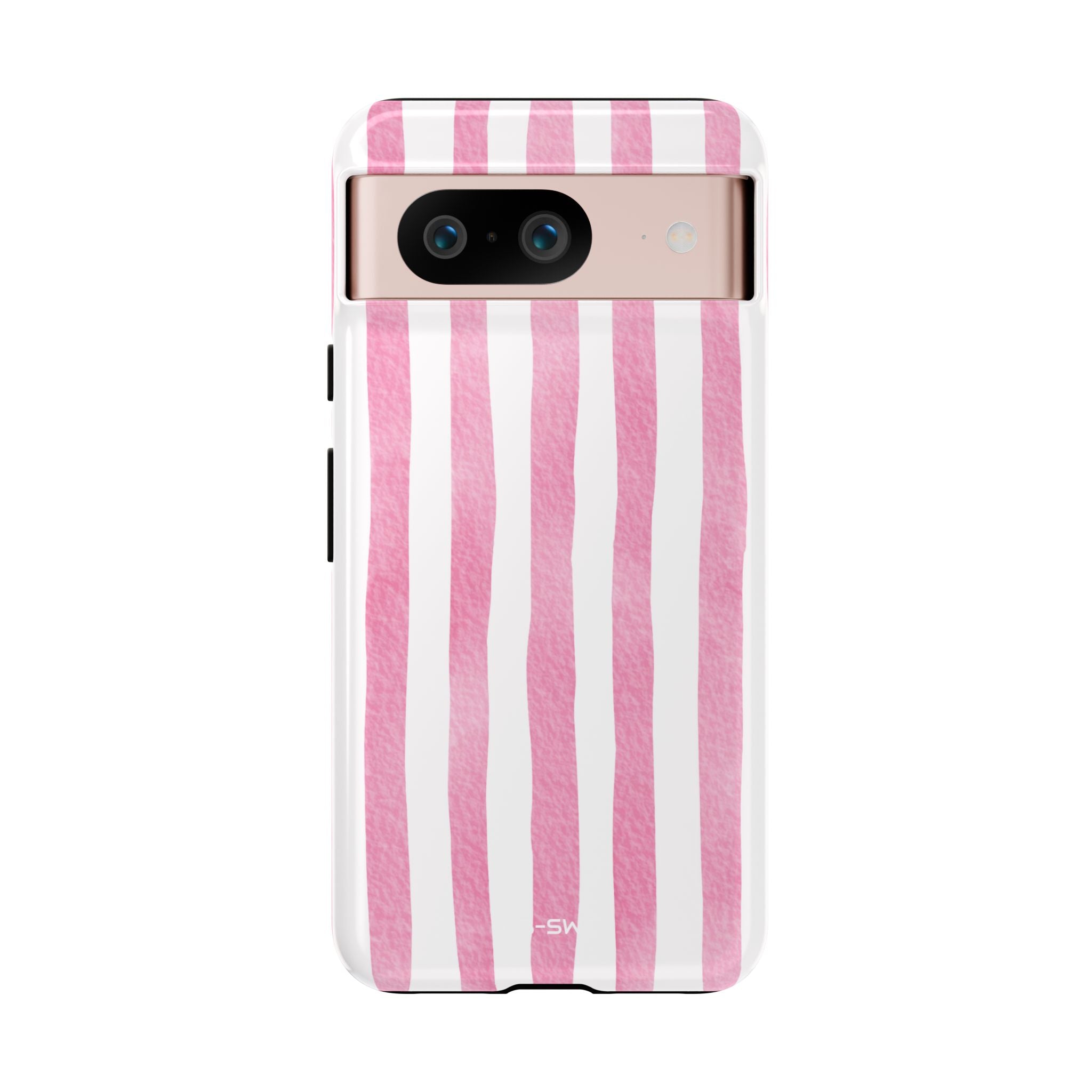 Pink Watercolor Stripes - Google Pixel Case