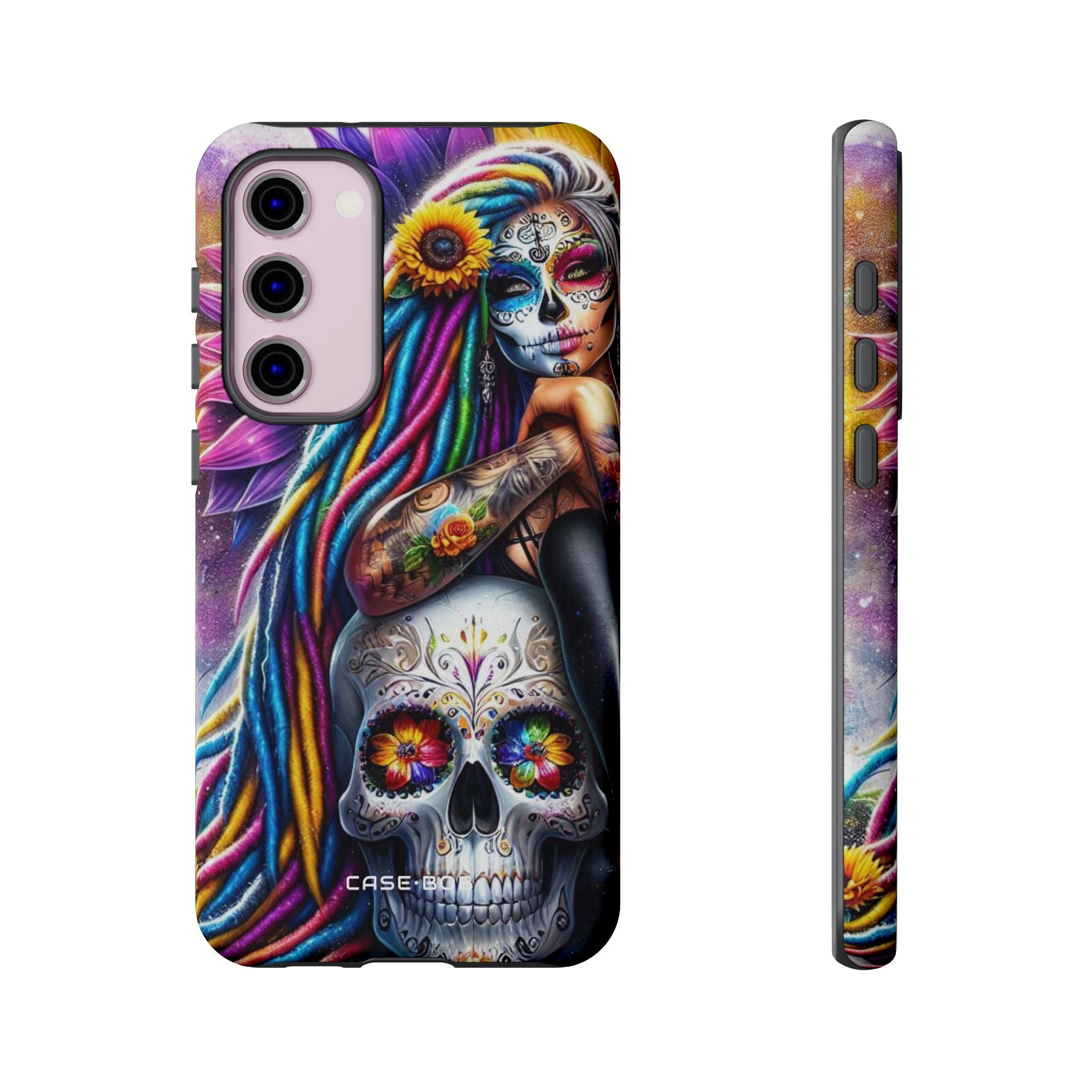 Sunflower Skull Glow Samsung S23 Plus Case - Tough