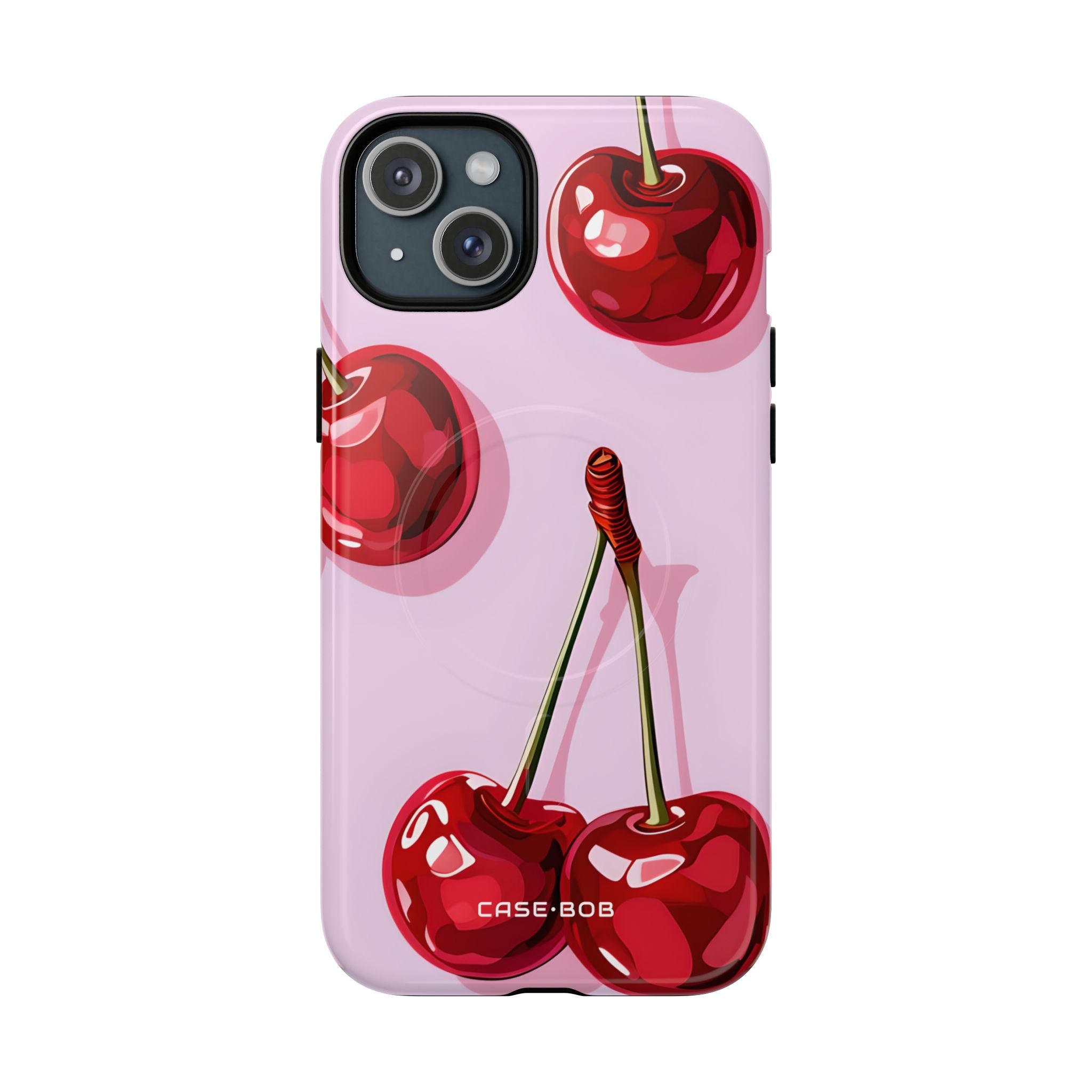 Glossy Cherry Burst iPhone 15 Plus Case - Tough+