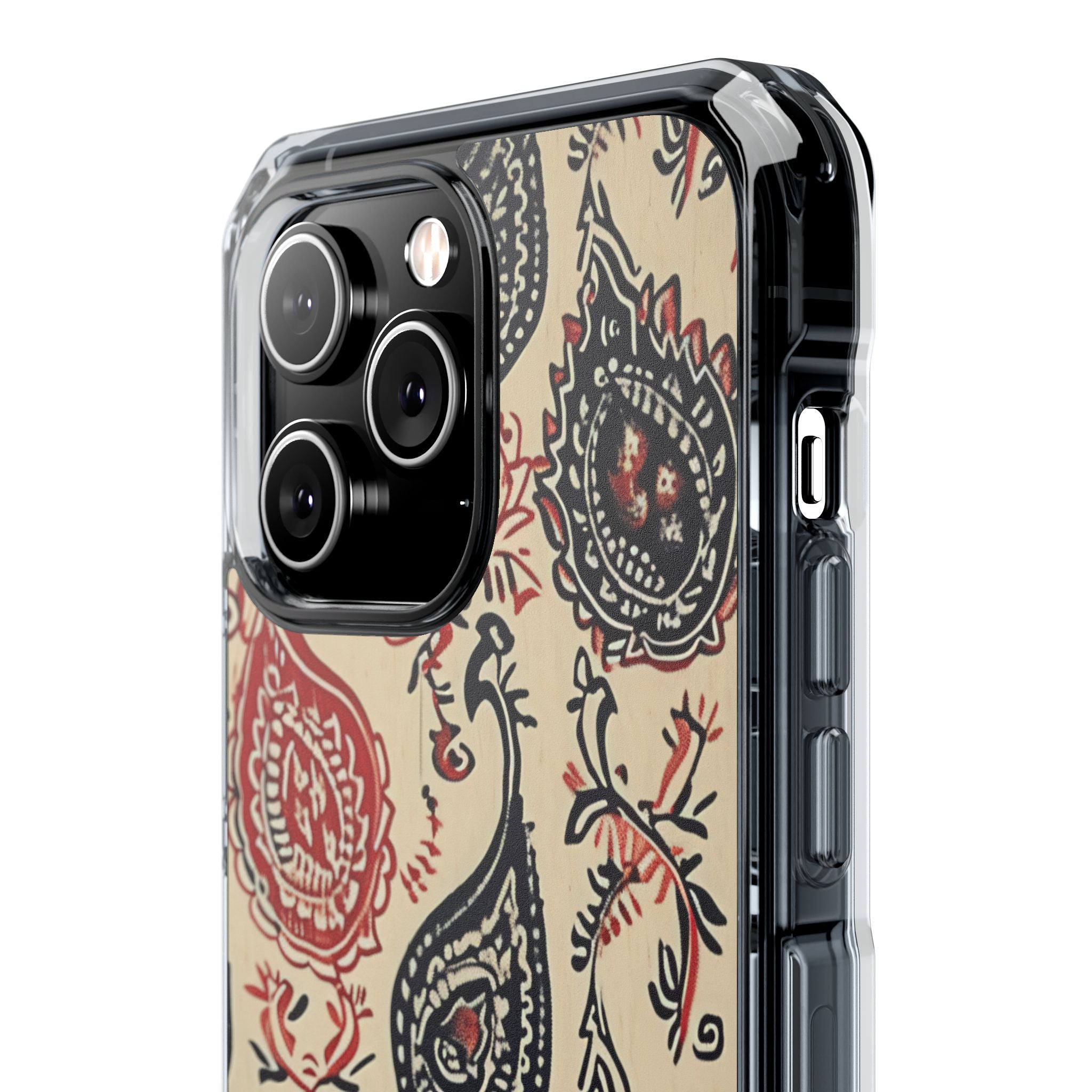 Navy Paisley Swirl iPhone 14 - Impact Clear+