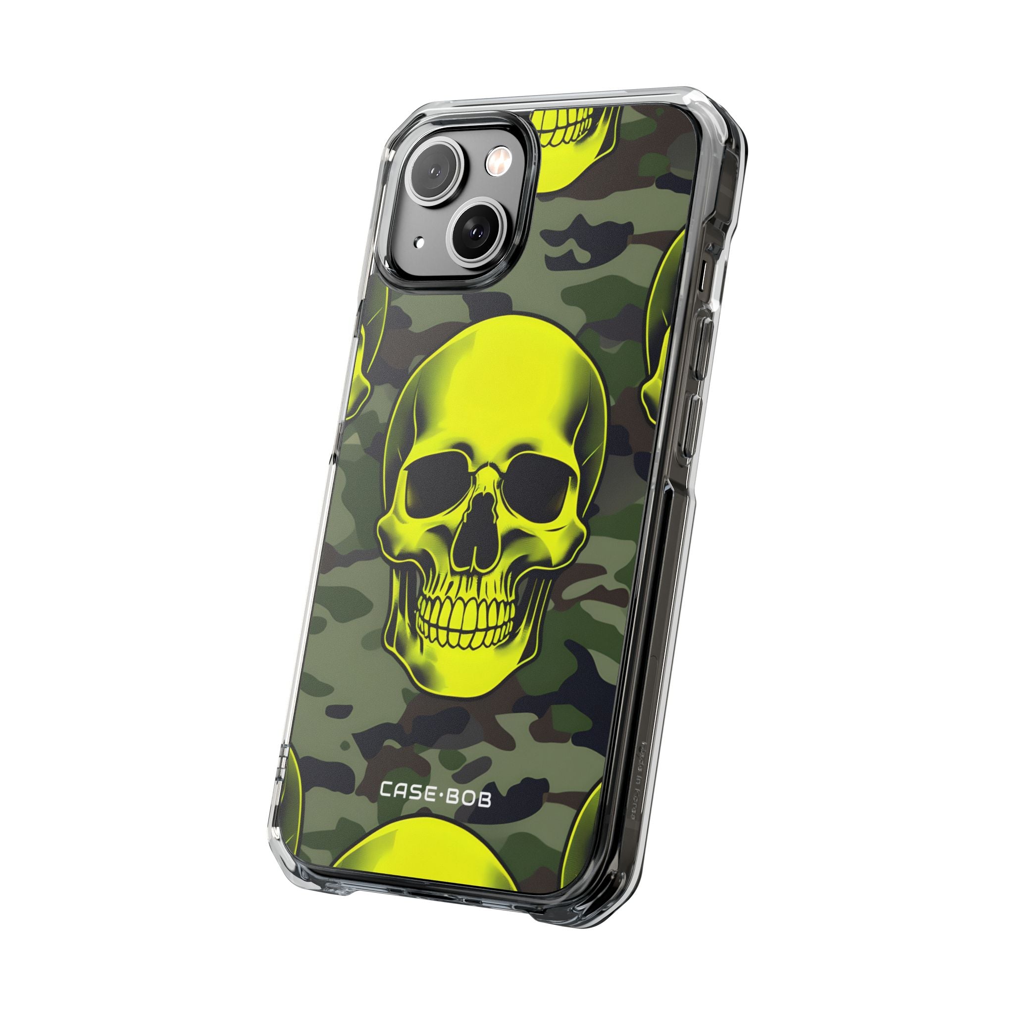 Neon Skull Camo iPhone 14 Case - Impact