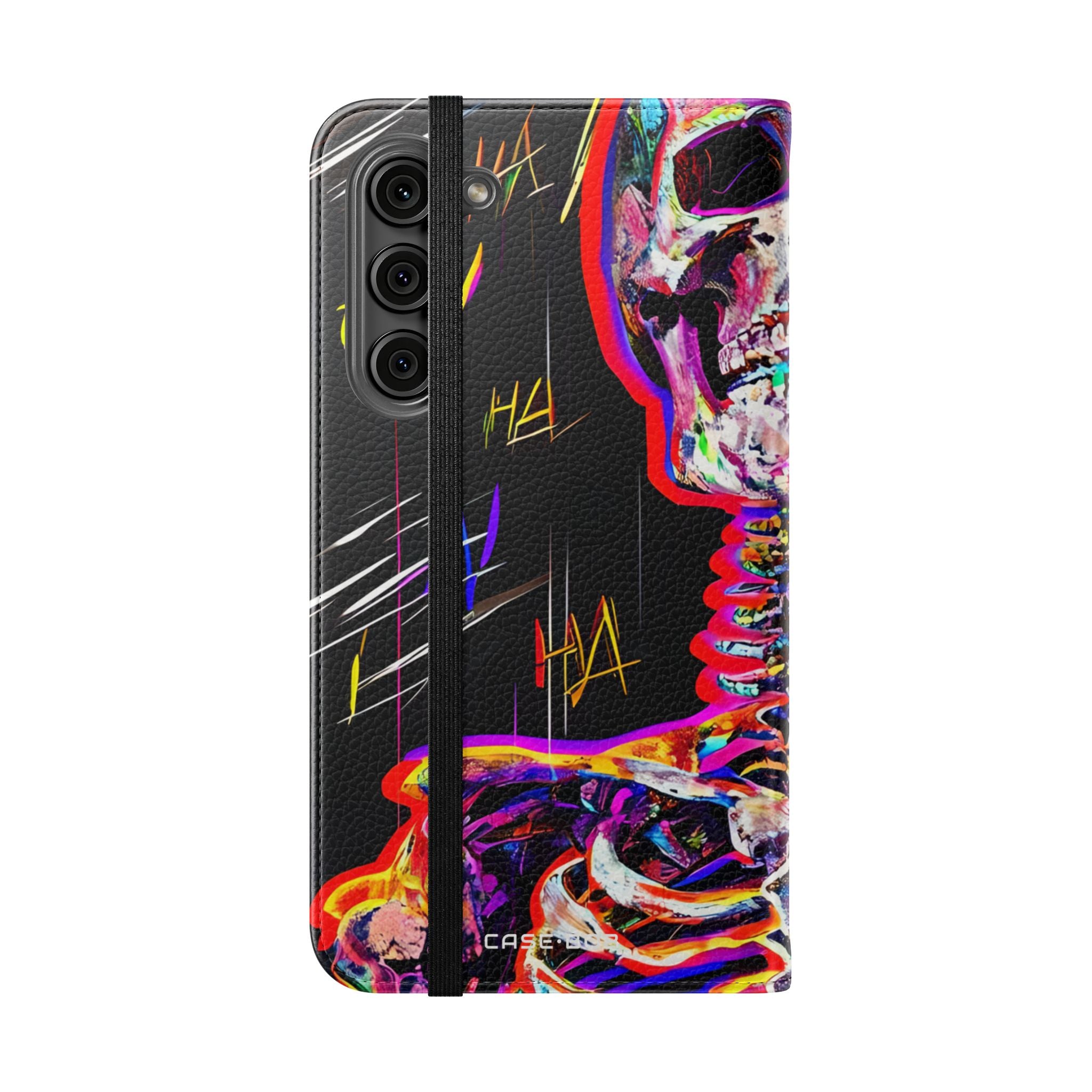 Neon Skeleton Laughter - Samsung S23+ Case - Wallet