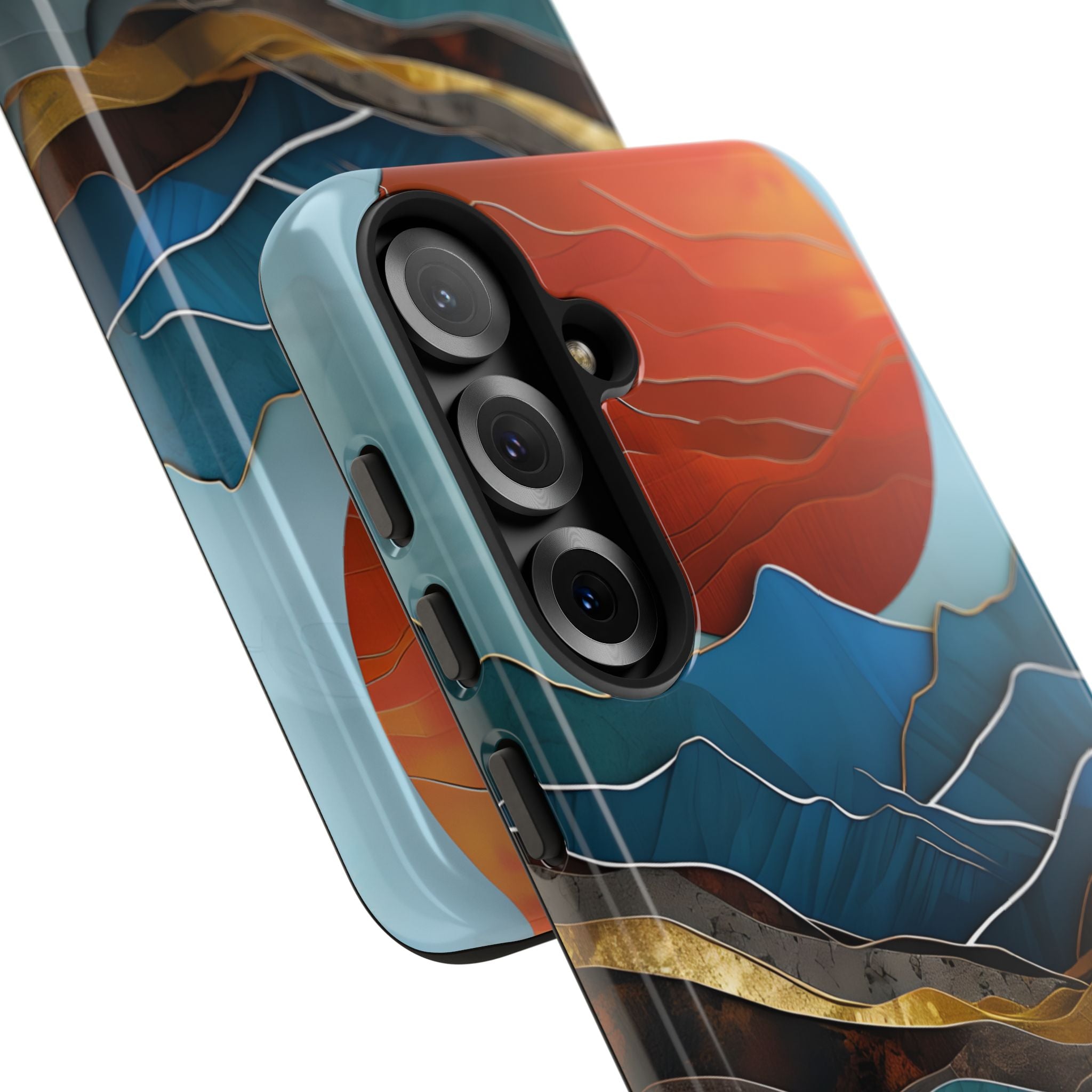 Sunset Geometry Waves - Samsung Case