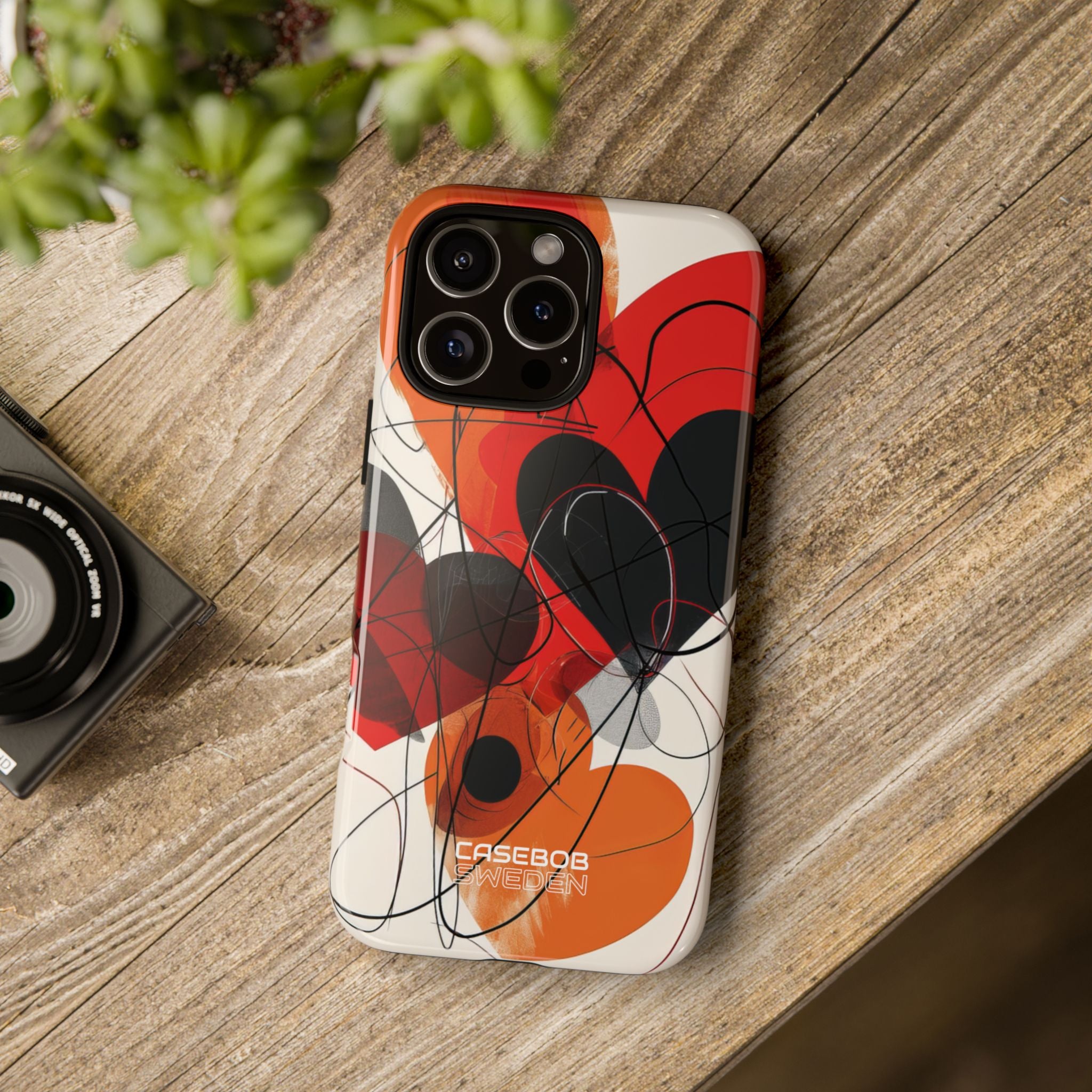 Crimson Motion Flow iPhone 16 - Tough