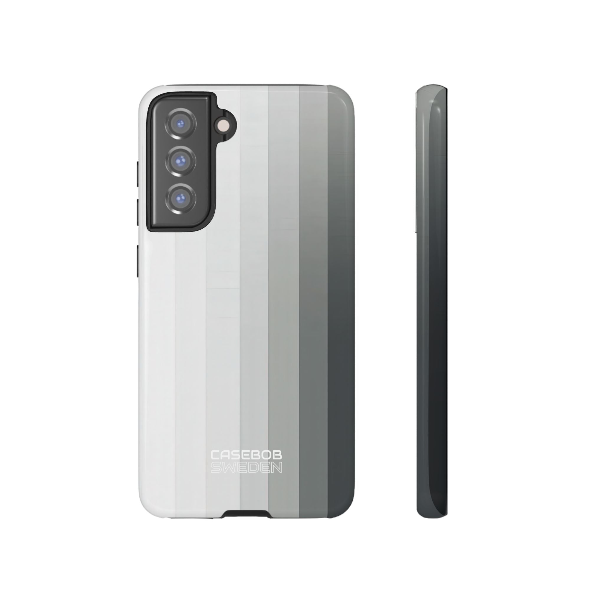 Rayas en degradado plateado Samsung S21 - Tough