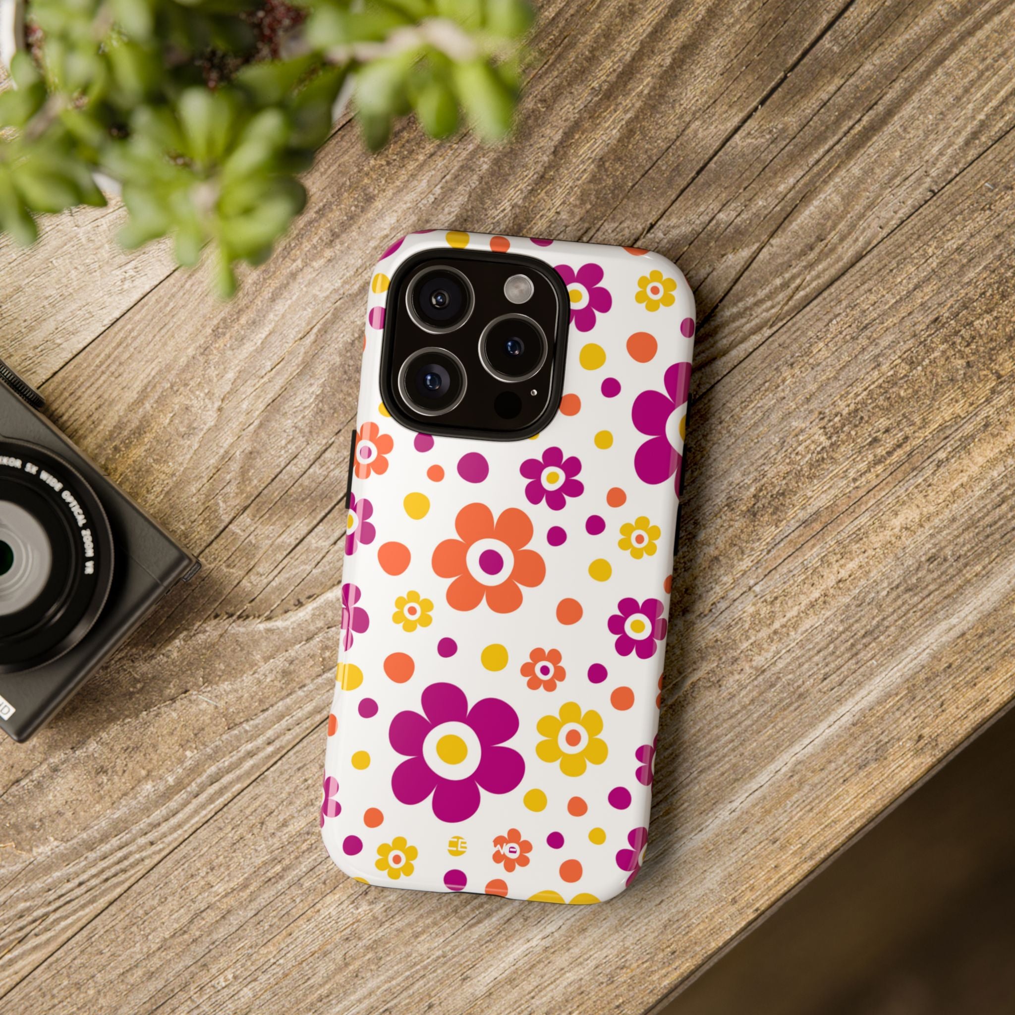 Retro Floral Playfulness - iPhone Case