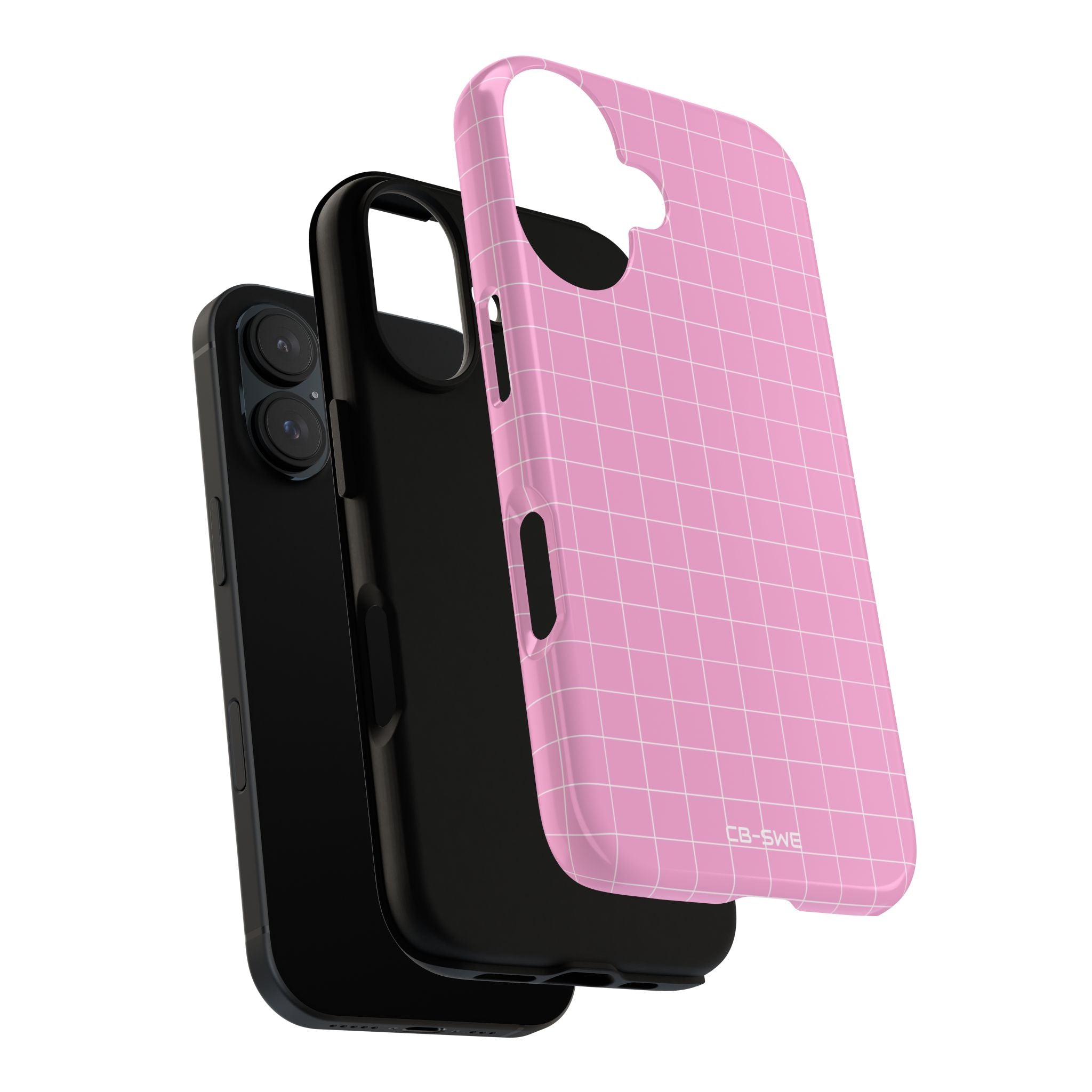 Pink Squares Align - iPhone Case