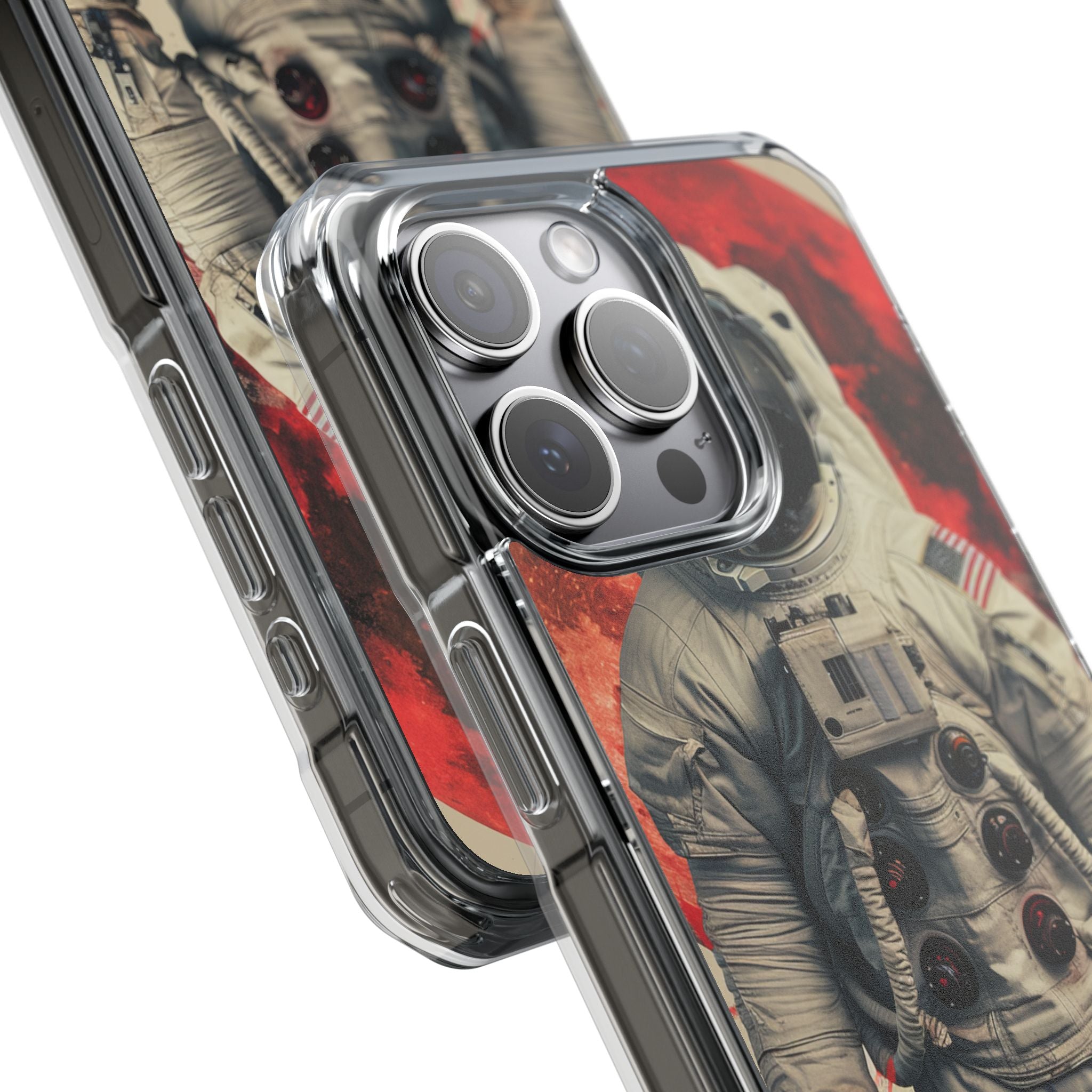 Crimson Spacewalk Dream iPhone 15 - Impact Clear+