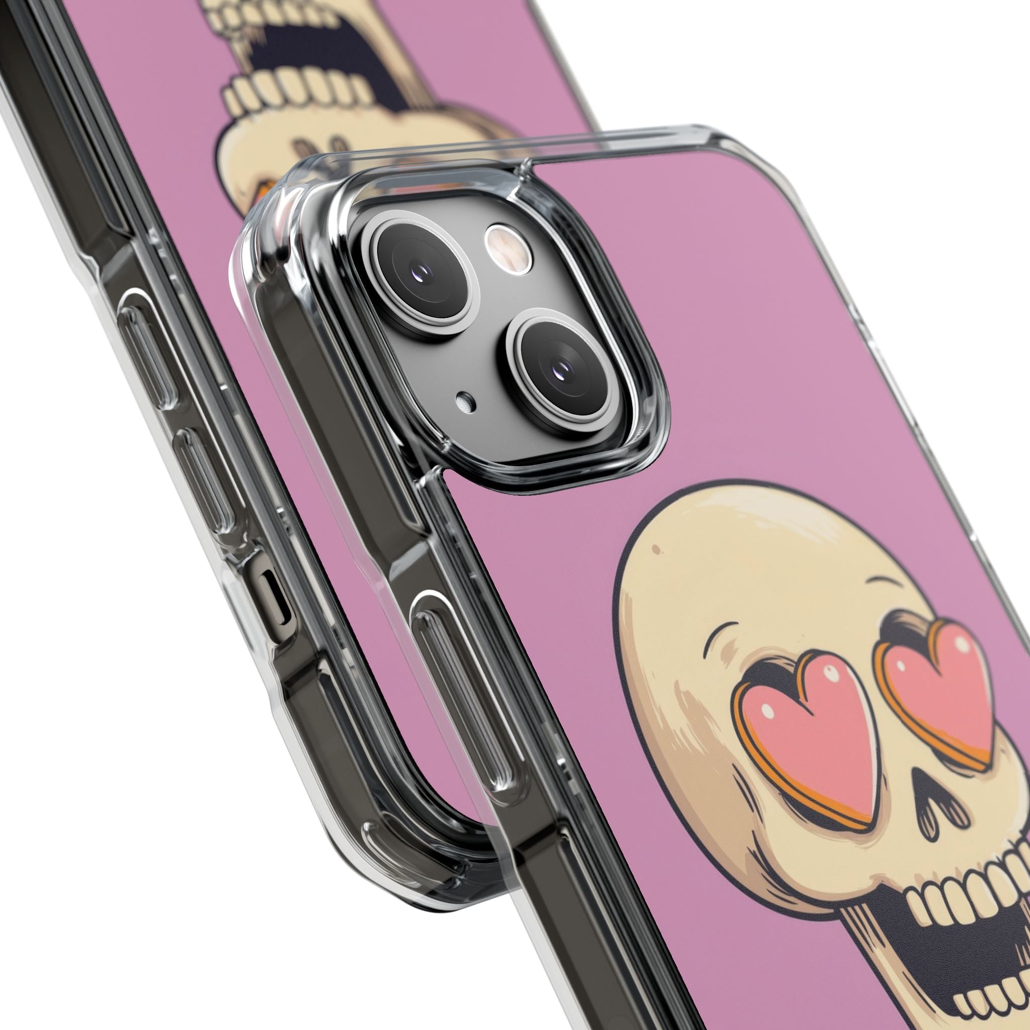 Heart Eyed Skull iPhone 14 Case - Impact
