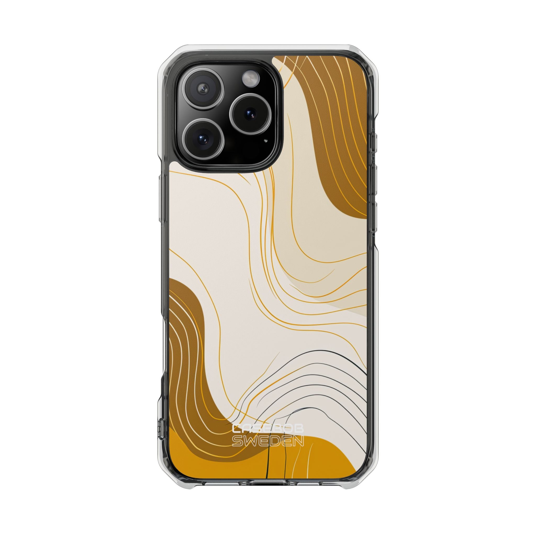 Golden Flow Lines iPhone 16 - Impact Clear+