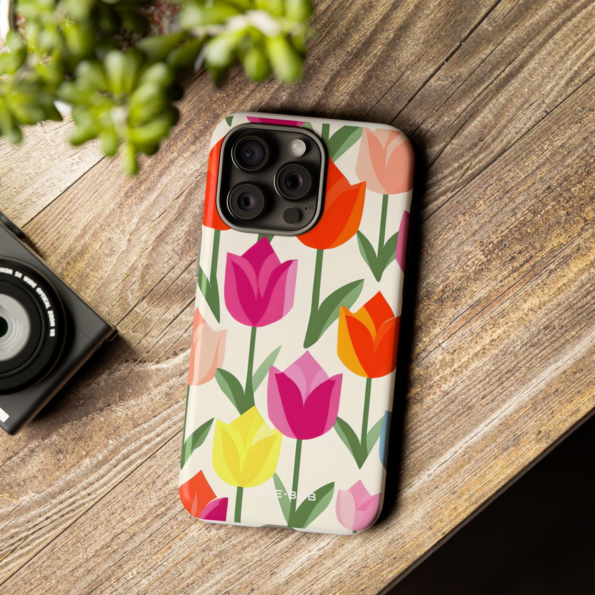 Tulip Harmony Green iPhone 15 Pro Max Case - Tough