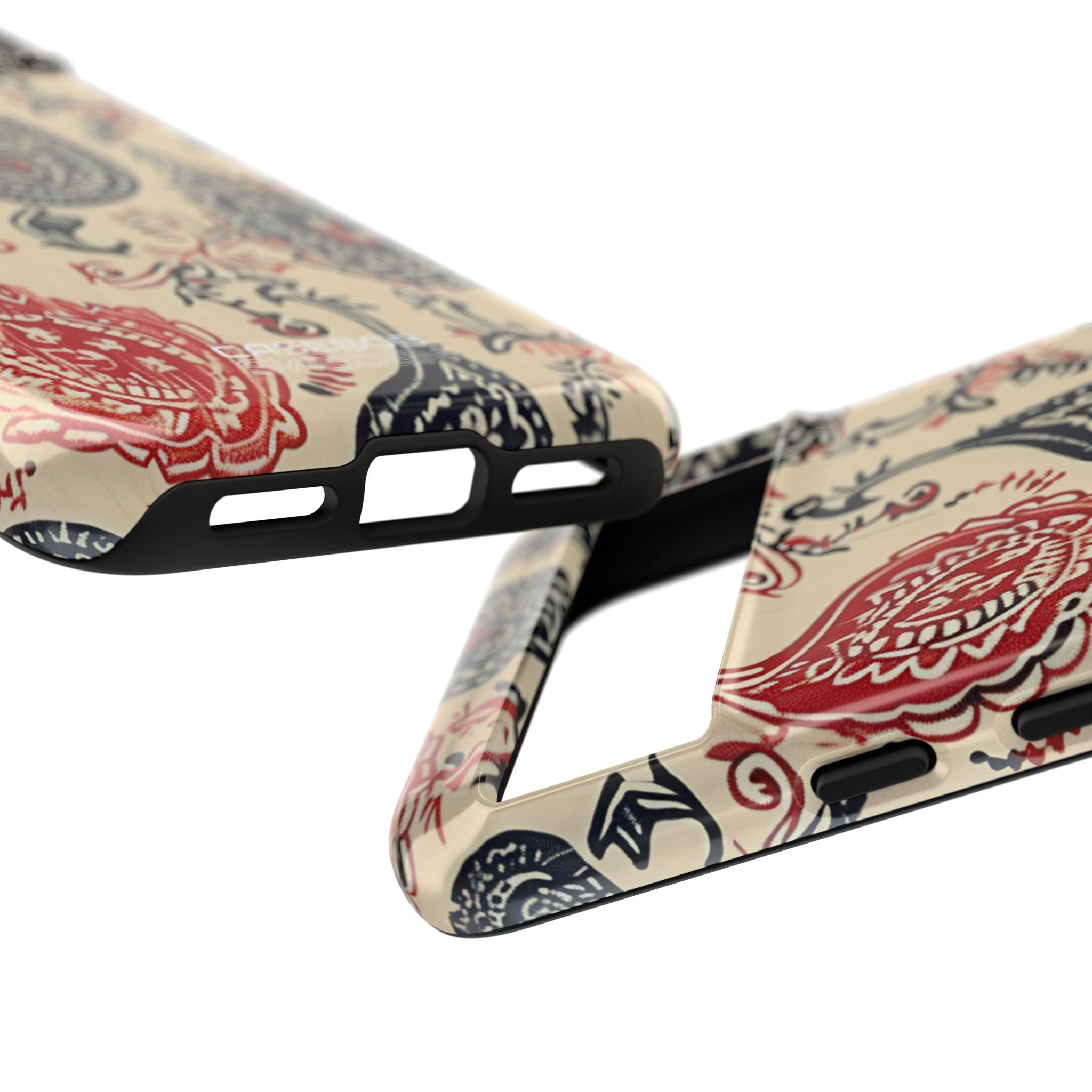 Navy Paisley Swirl Google Pixel 8 - Resistente