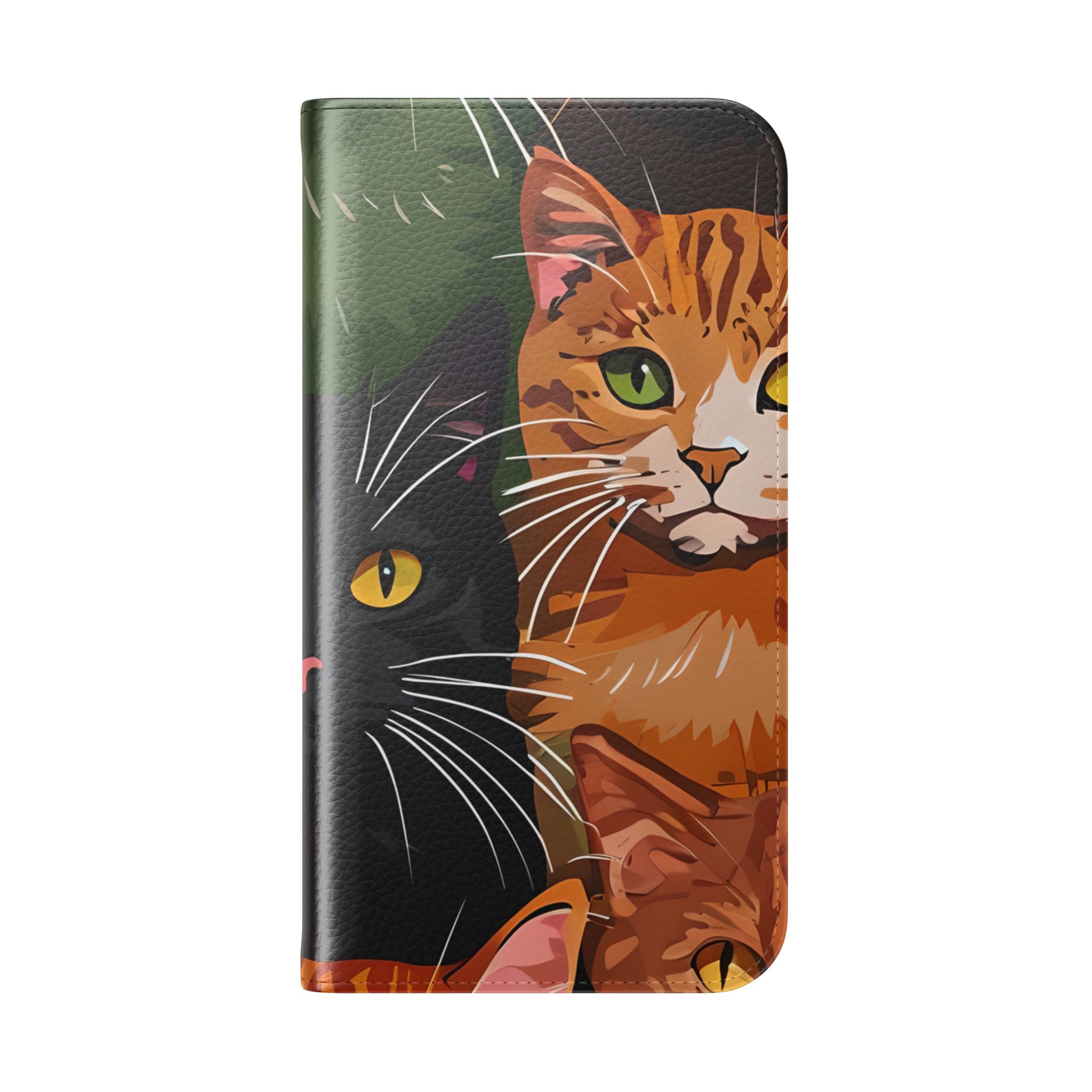 Cat Grid Neon - iPhone 16 Case - Wallet