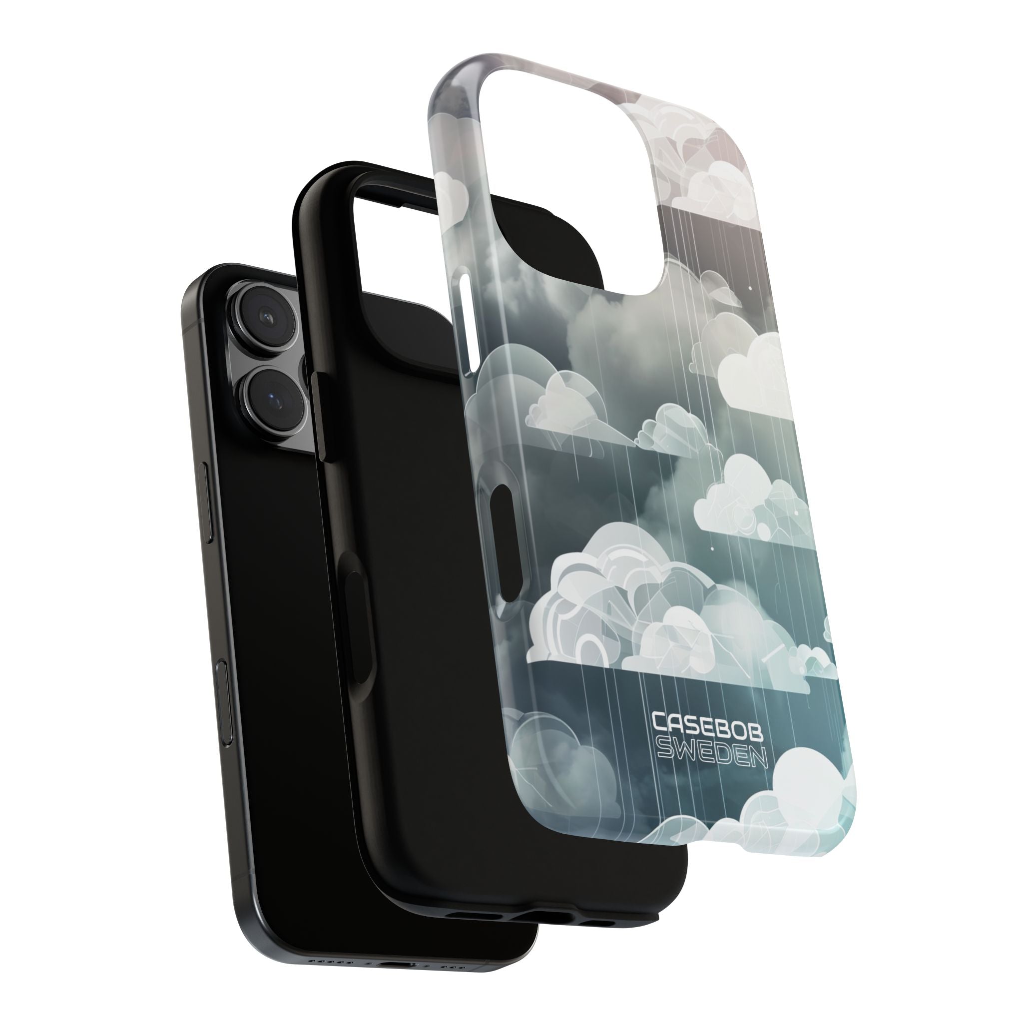 Silver Dream Clouds iPhone 16 - Tough