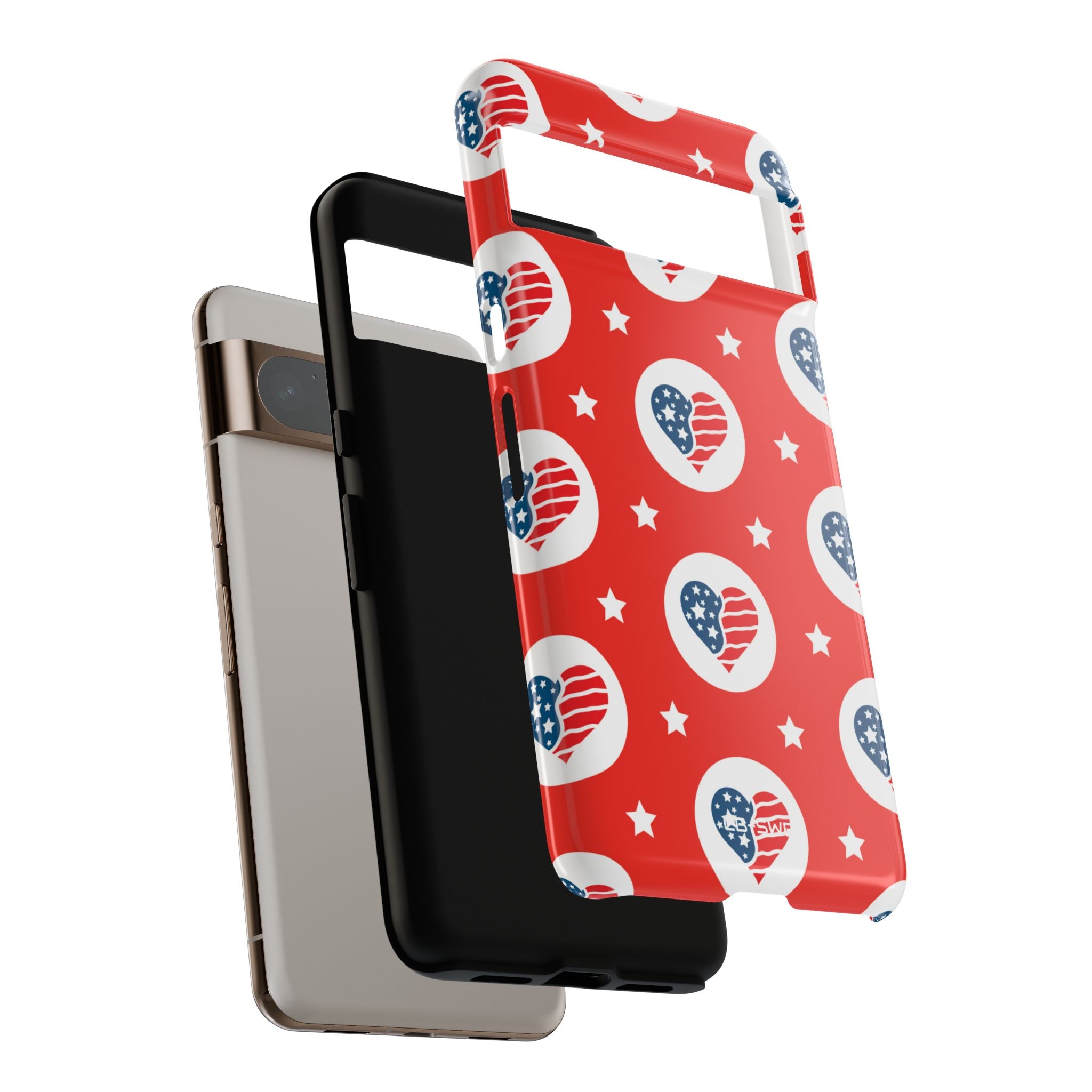 Hearts Celebrate Freedom - Google Pixel Case