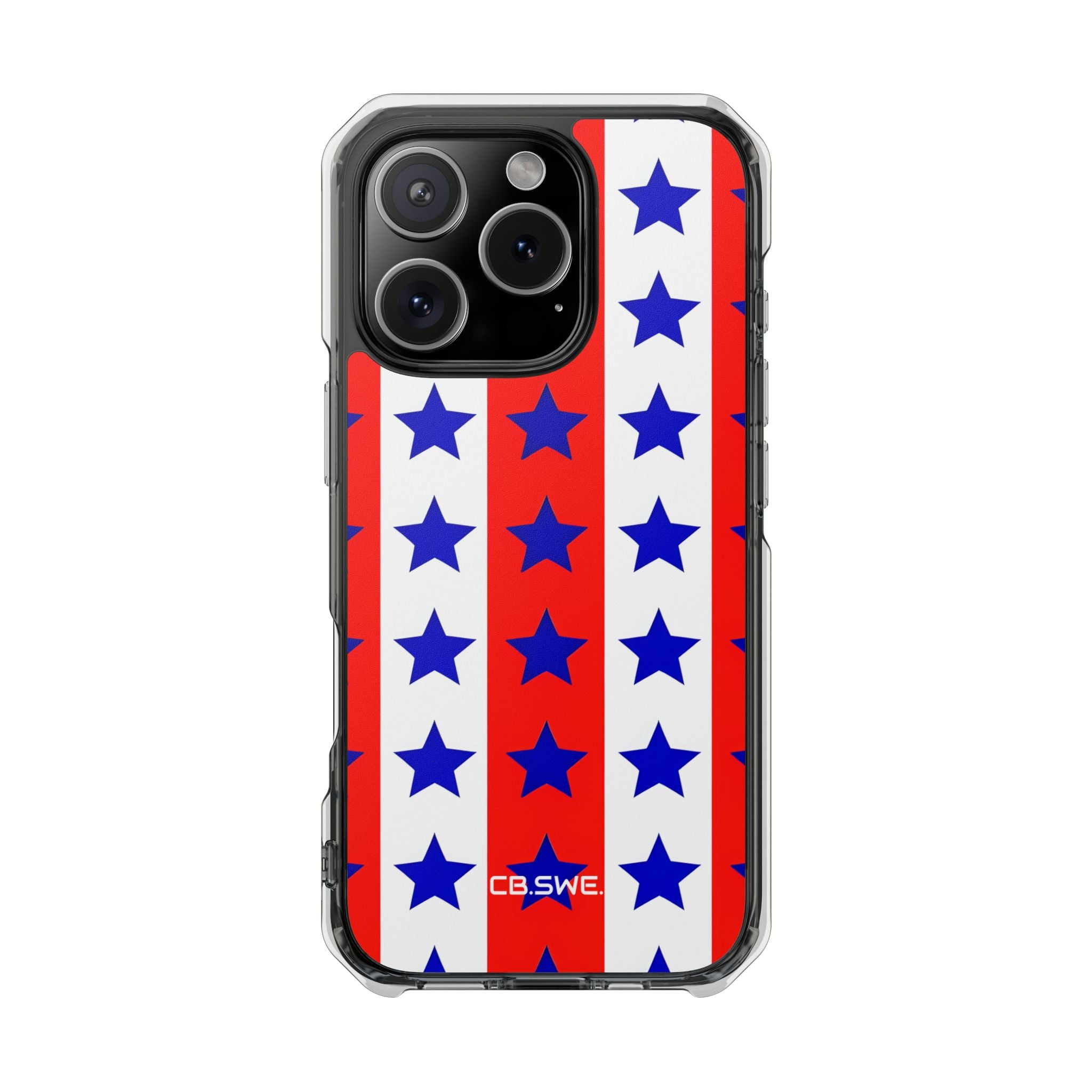 Patriotic American Flag Inspired Seamless iPhone 16 - Impact Clear+