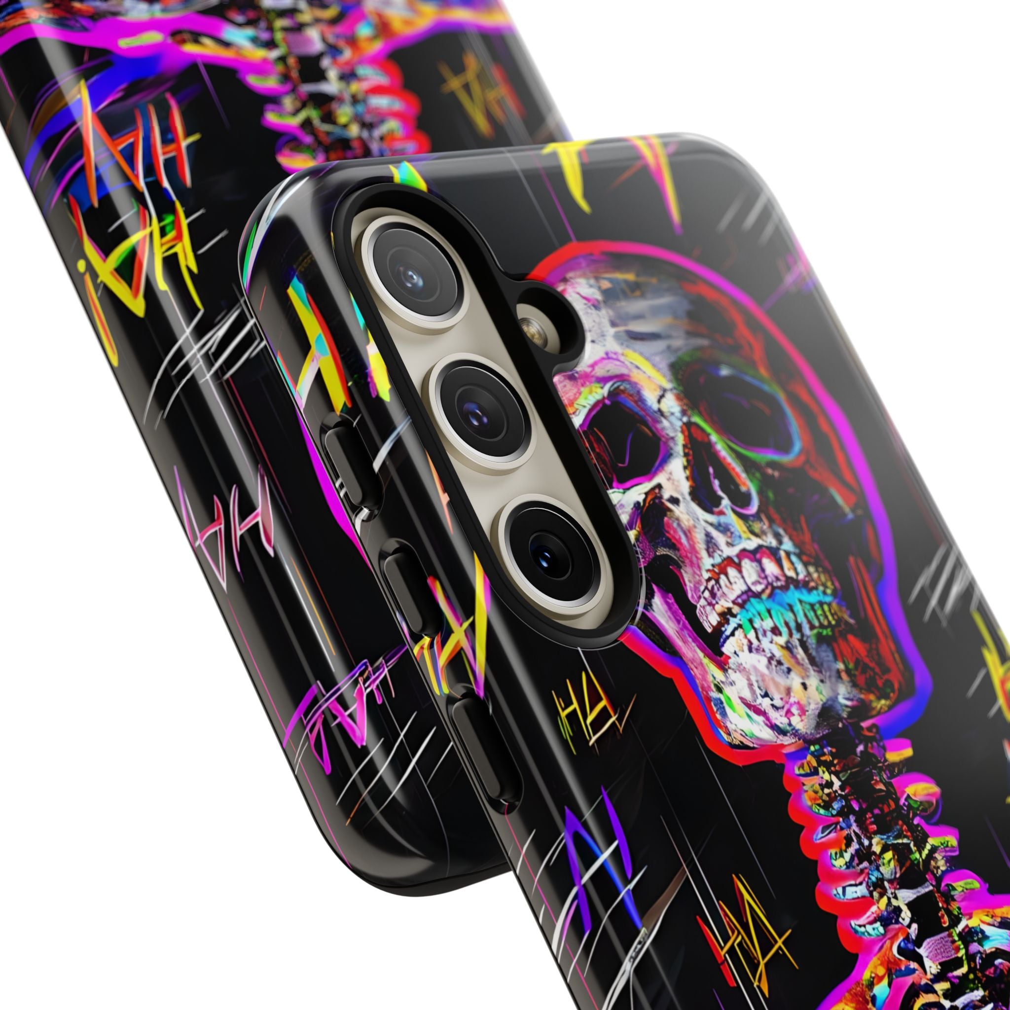 Neon Vaporwave Skeleton HA Text Samsung S24 - Tough