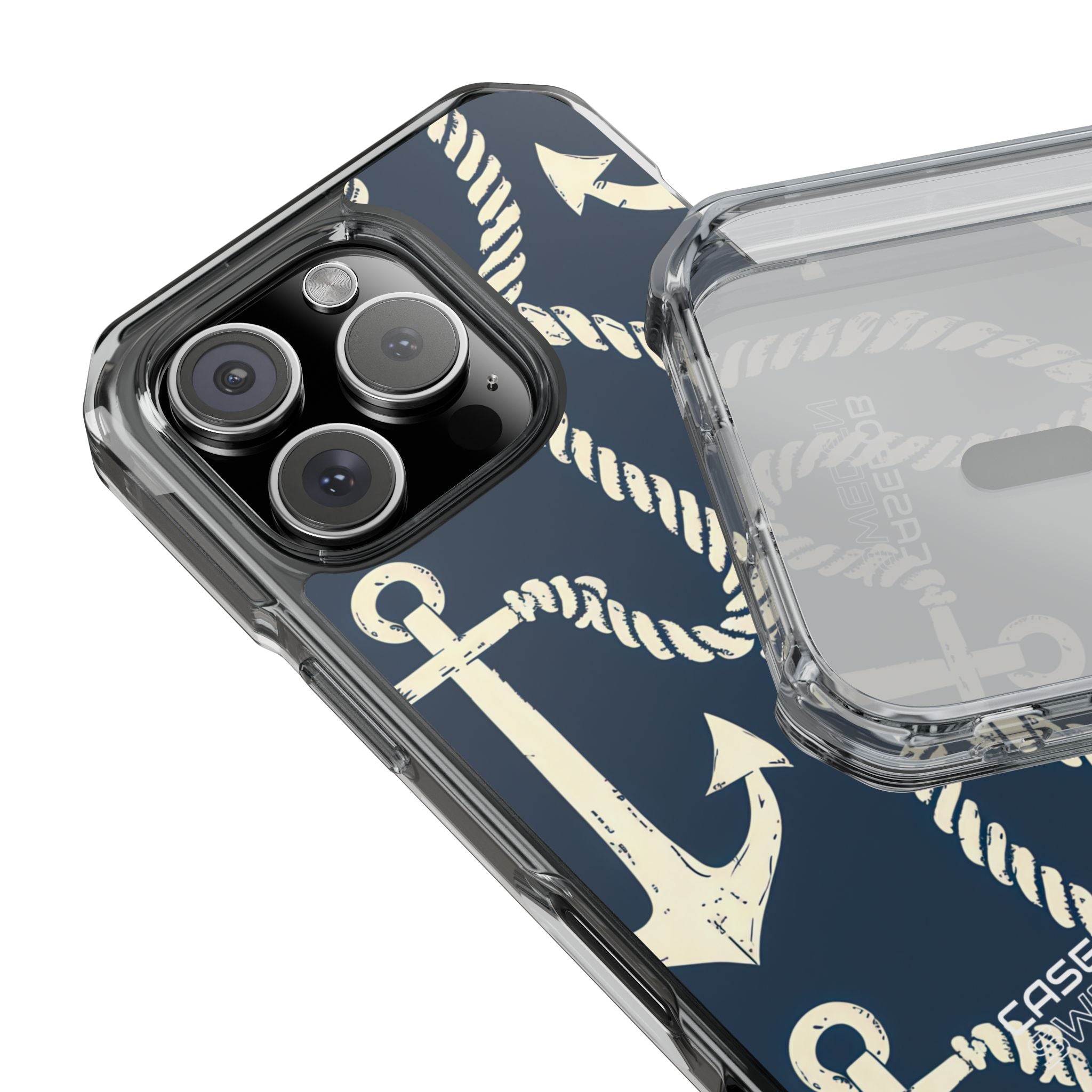 Nautical Anchors Rope iPhone 16 - Impact Clear+
