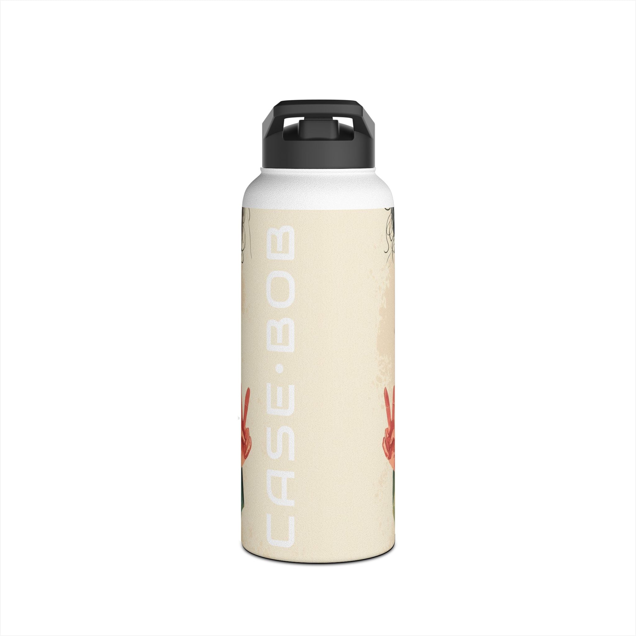 Peace Pigtails - Stainless Steel Water Bottle