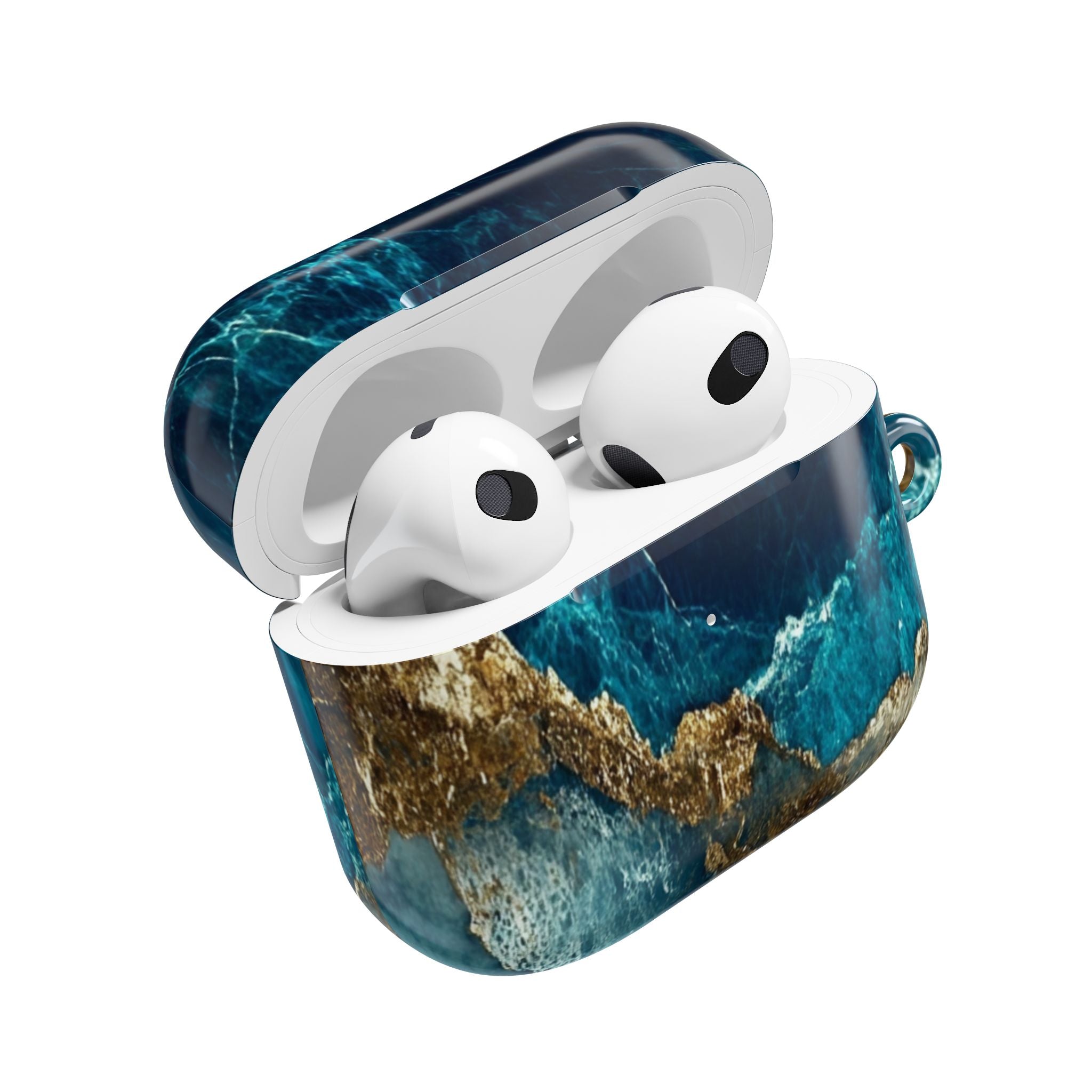 Golden Fracture Teal - AirPods Case