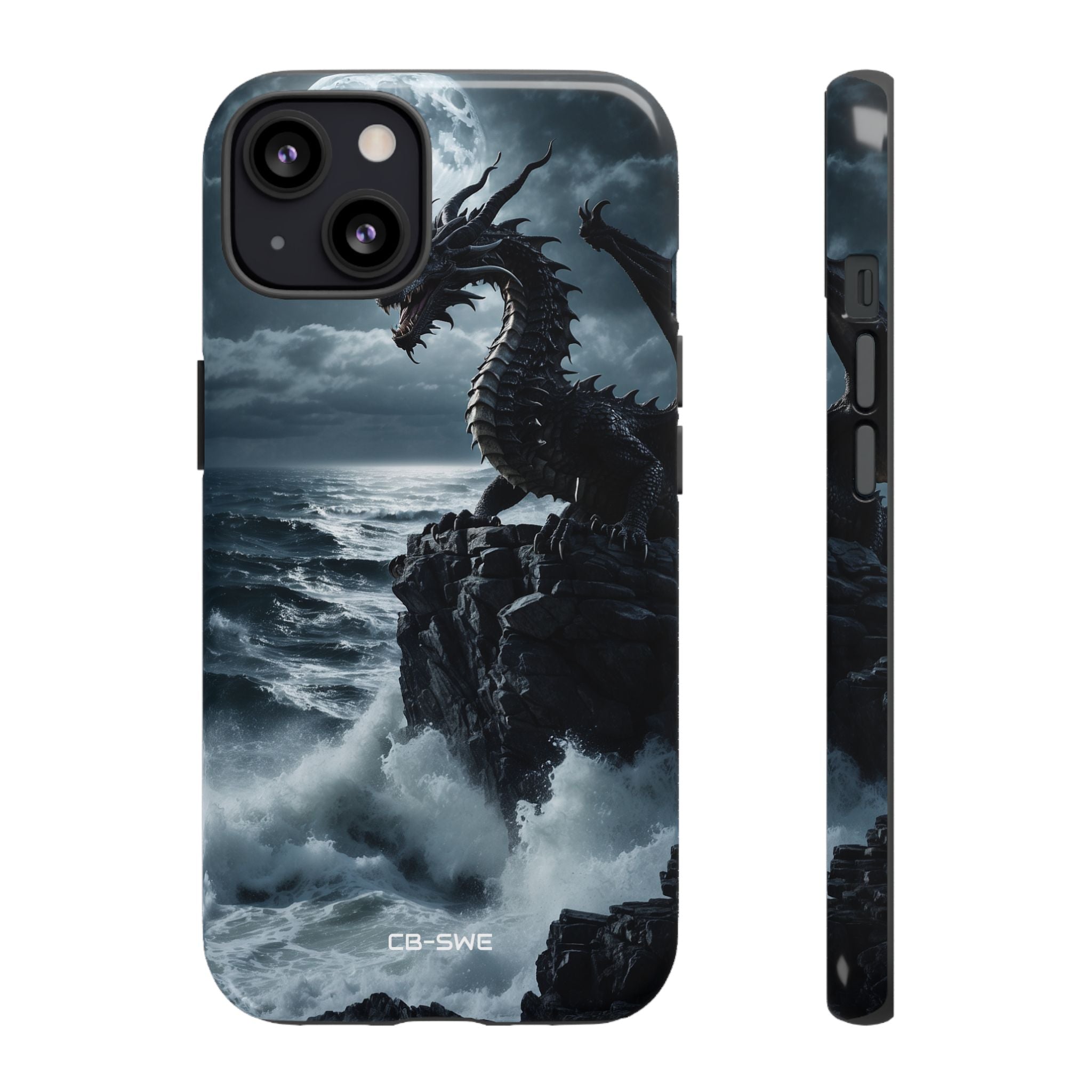 Dragon Roars Against Sea - iPhone Case