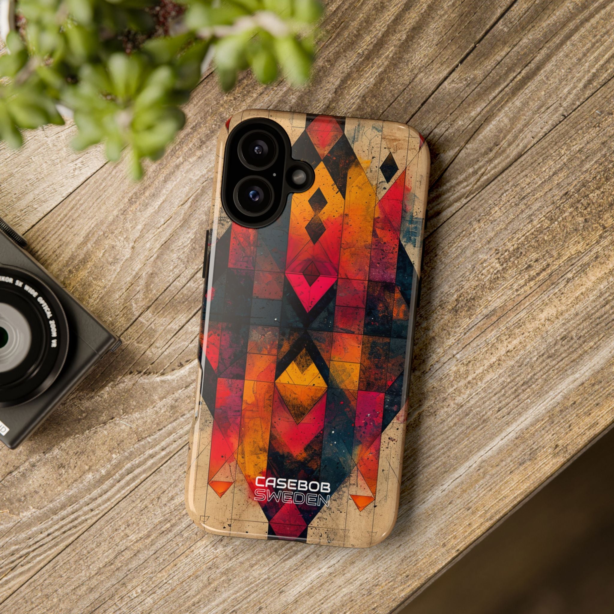 Fiery Symmetry Fusion iPhone 16 – Robust