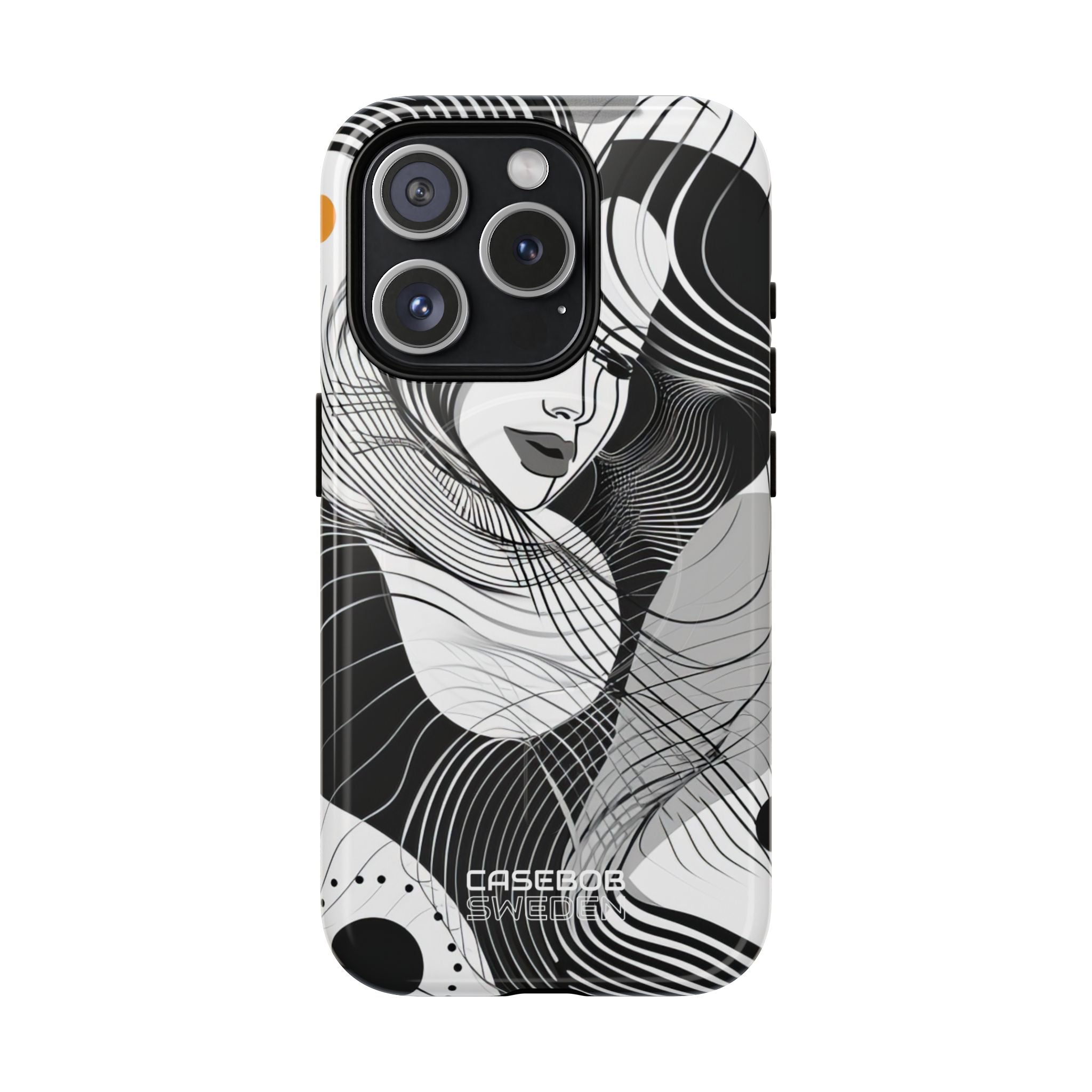 Orange Wave Motion iPhone 15 - Tough+