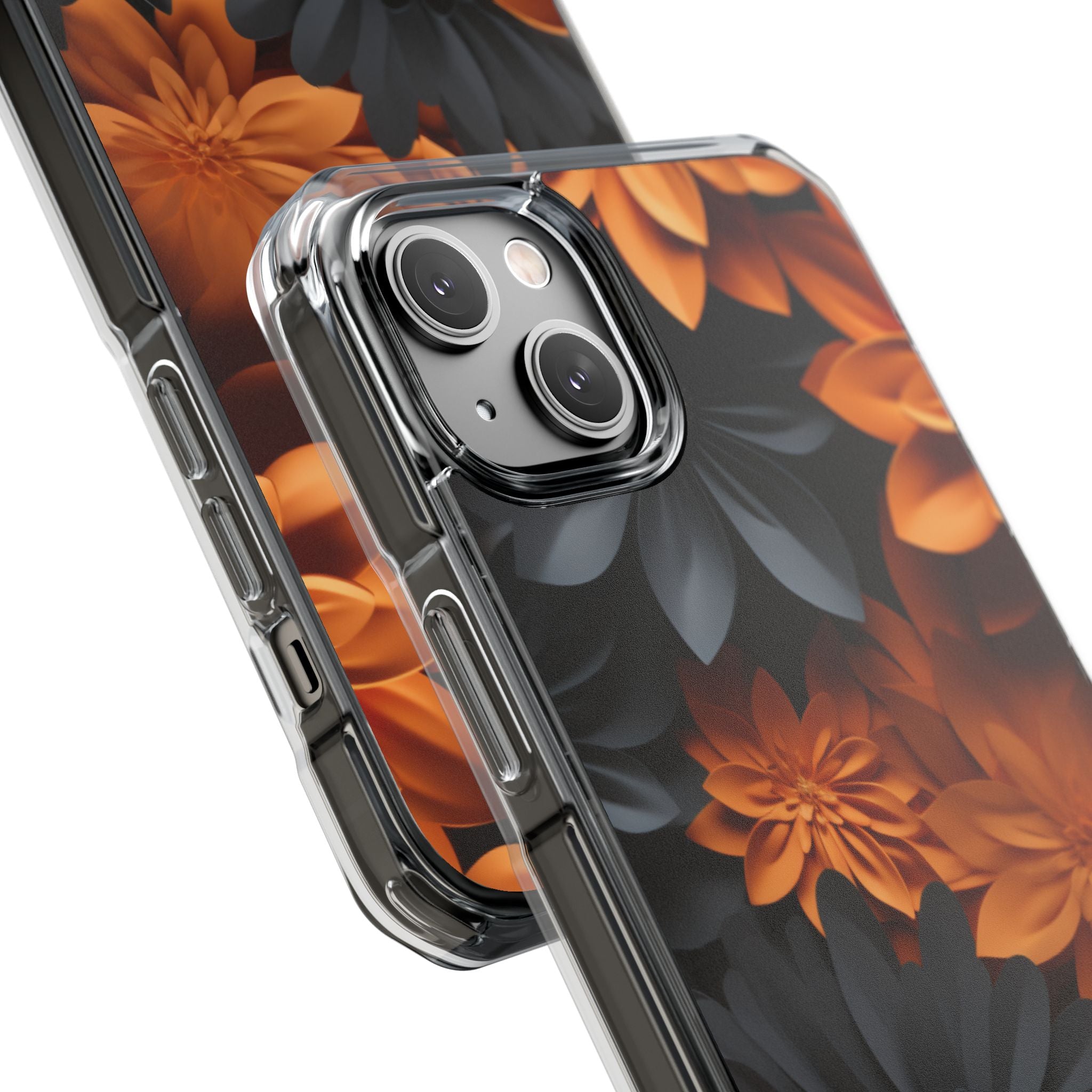 Graphical Orange Florals iPhone Case - Impact