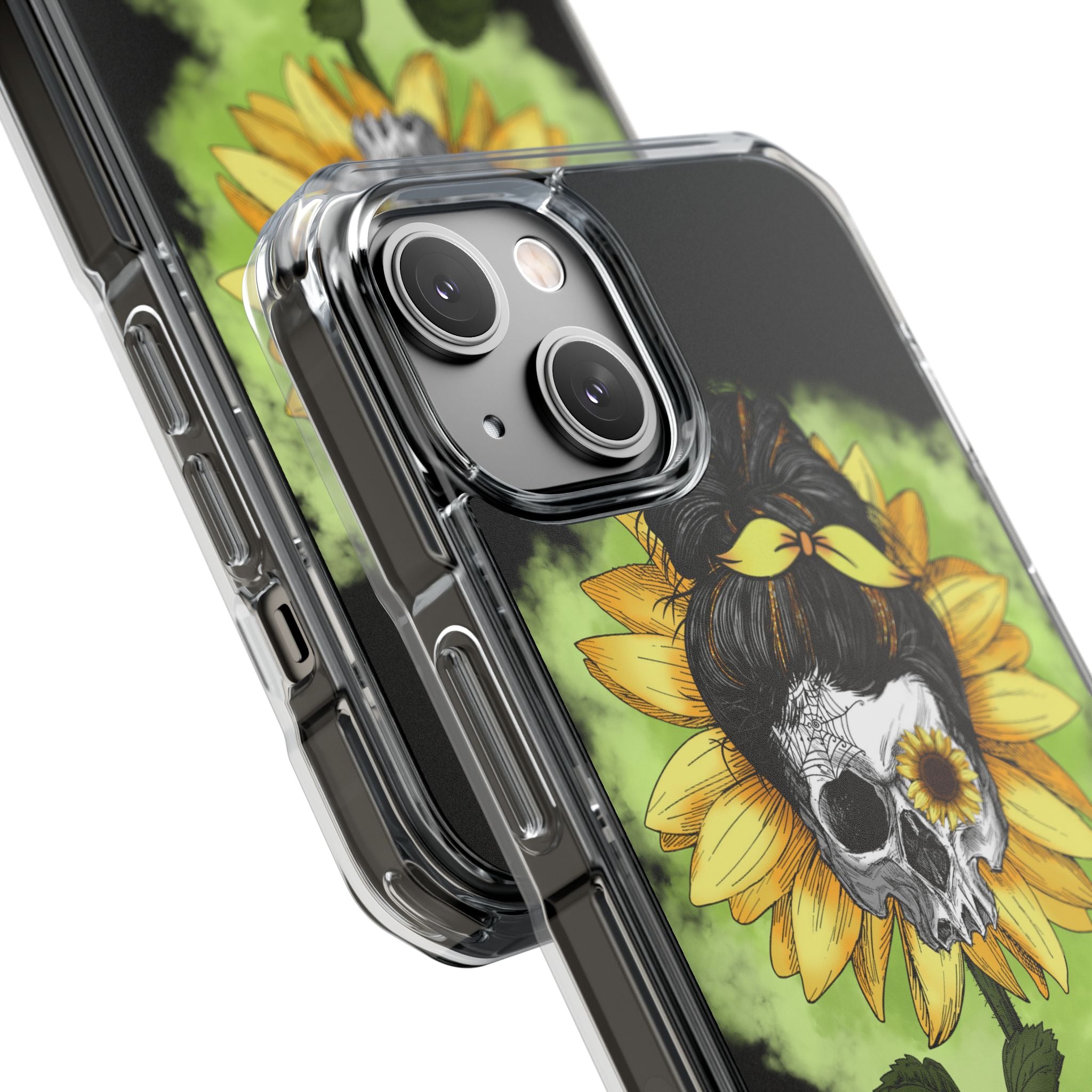 Sunflower Skull iPhone 14 Case - Impact