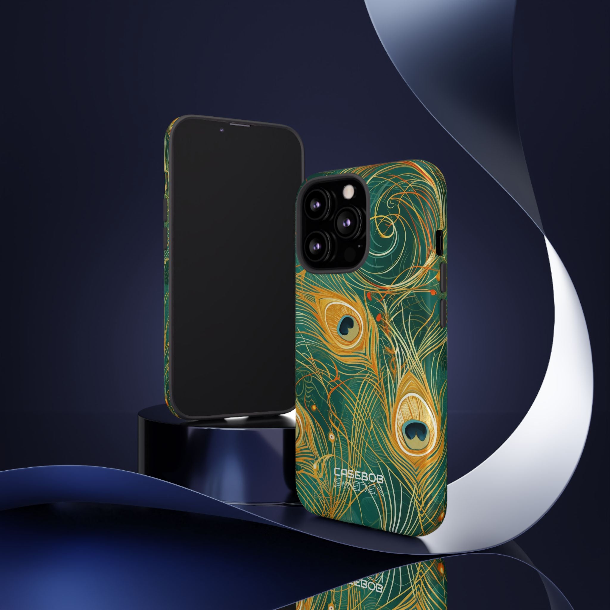 Vibrant Peacock Whirl iPhone 13 - Tough